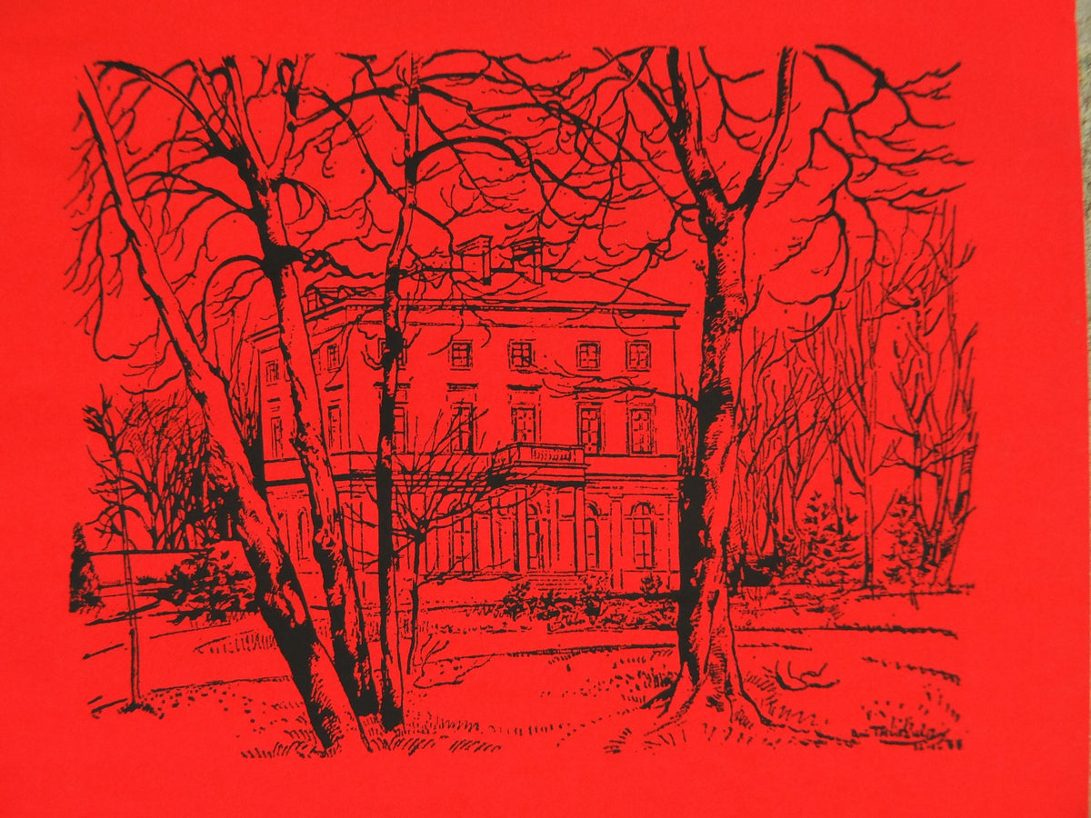 1982 iridescent French red / orange Art Poster, XVIII Salon at Chateau de Saint Ouen, wall art decor