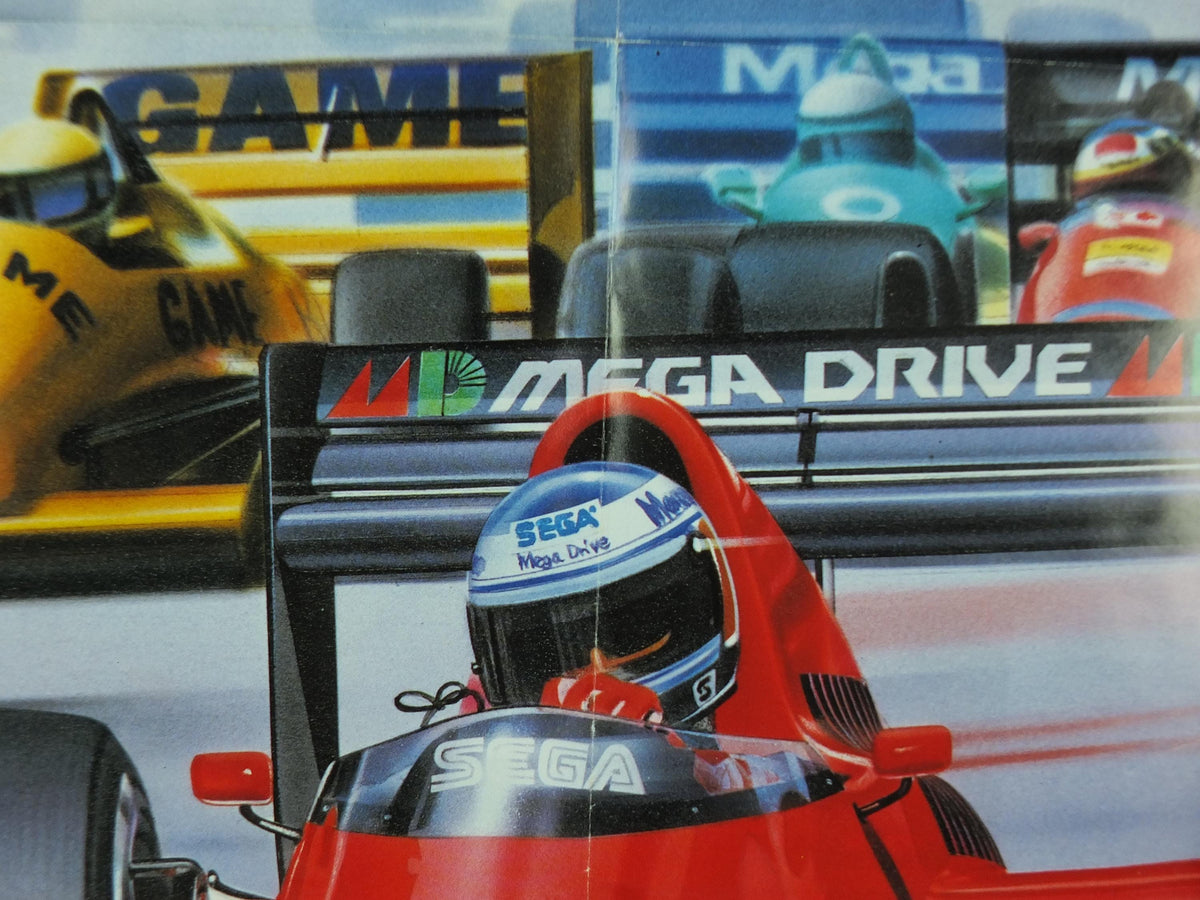 1989 SEGA Super Monaco GP Poster, original vintage racing poster from arcade game from SEGA, advertising print wall, art retro decor