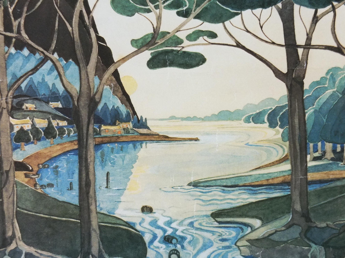 1987 Tolkien Exhibition Poster, The Hobbit, J.R.R. Tolkien, Bodleian Library, Oxford, Middle Earth, fantasy fiction wall art decor