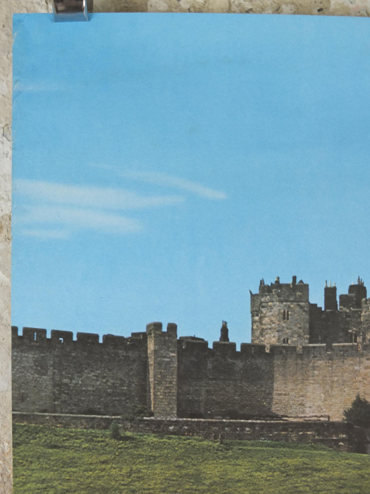 1970s Alnwick Castle Poster, Northumbria, Newcastle Upon Tyne, Northumbria Tourist Board, England, United Kingdom, travel wall art decor