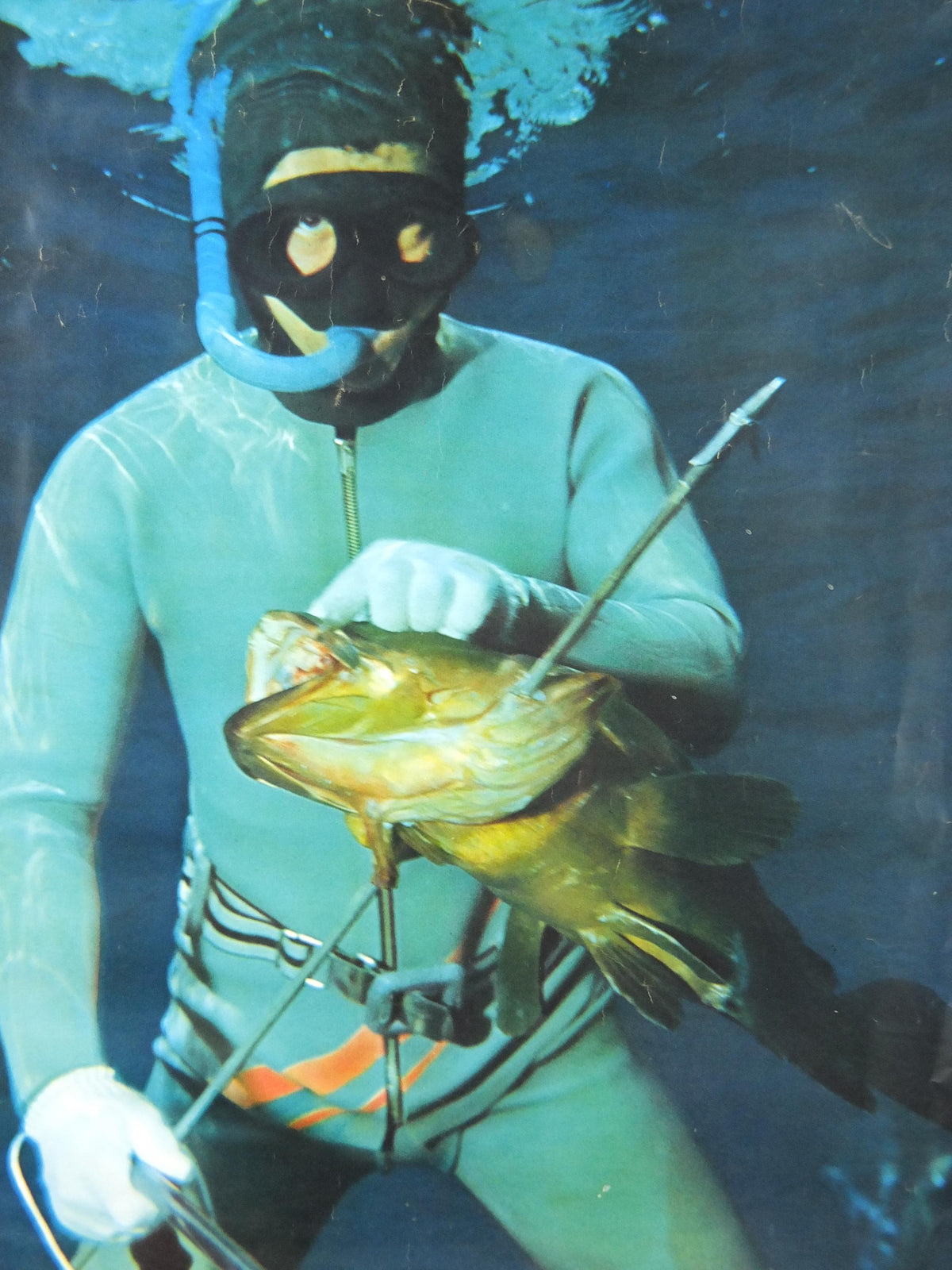1974 Spearfishing in France Poster, France Sports et Nature, snorkelling and diving, French travel tourism, holiday vacation, wall art decor