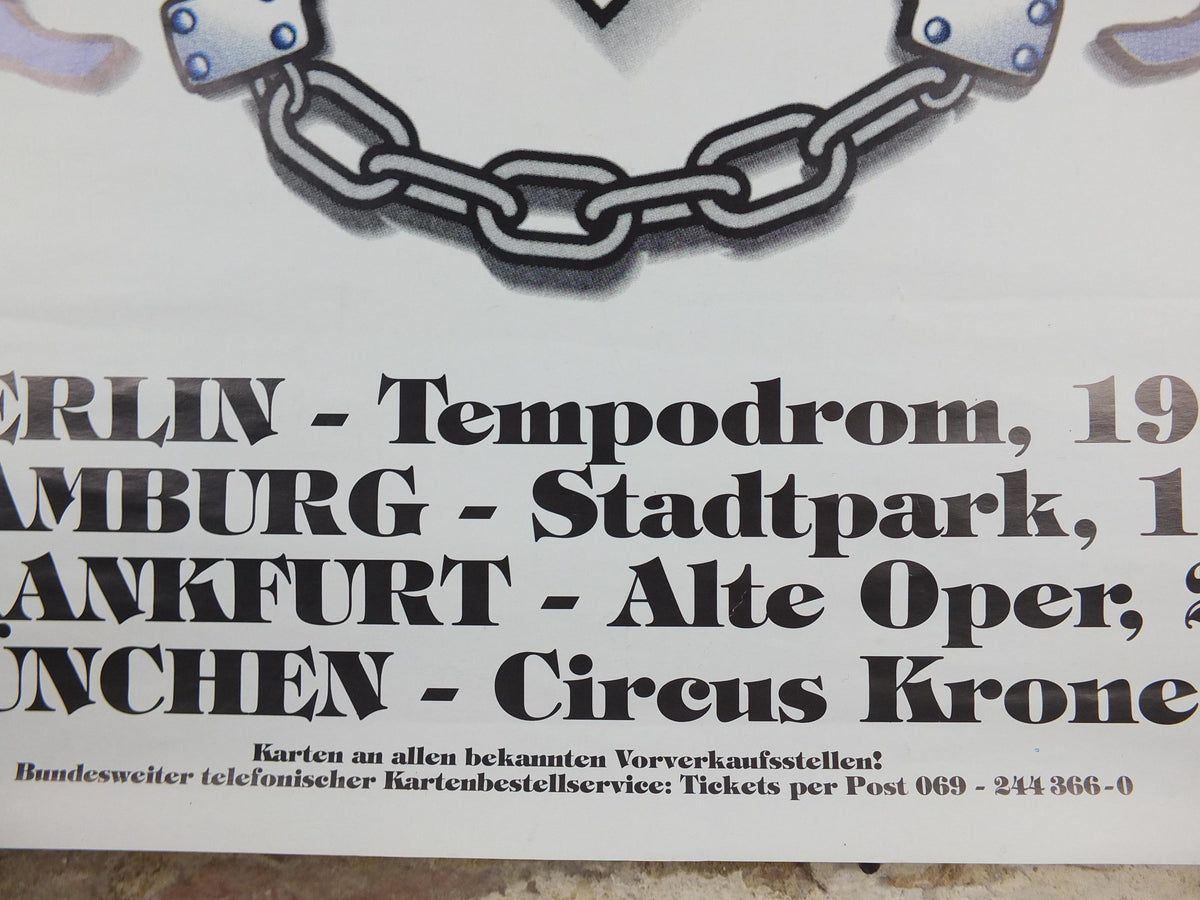 1993 Leonard Cohen Concert Poster, The Future Tour, German venues, Berlin, Hamburg, Frankfurt, Munich, soft rock & folk music wall art decor