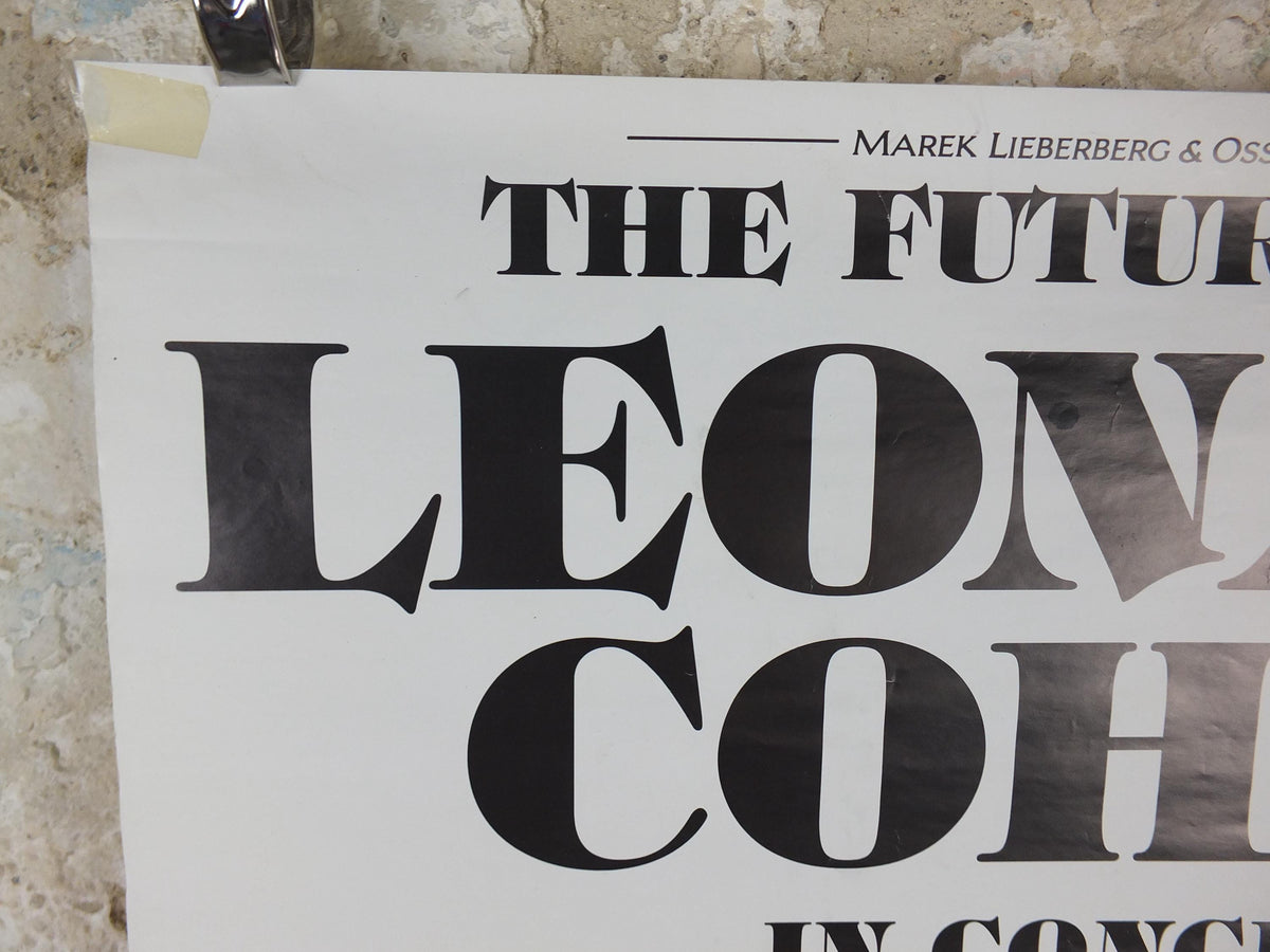1993 Leonard Cohen Concert Poster, The Future Tour, German venues, Berlin, Hamburg, Frankfurt, Munich, soft rock & folk music wall art decor