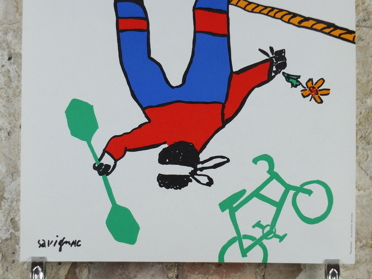 2001 Corsica Raid Poster, by Raymond Savignac, endurance nature sports for eco-adventurers in Corsica, adventure wall art decor