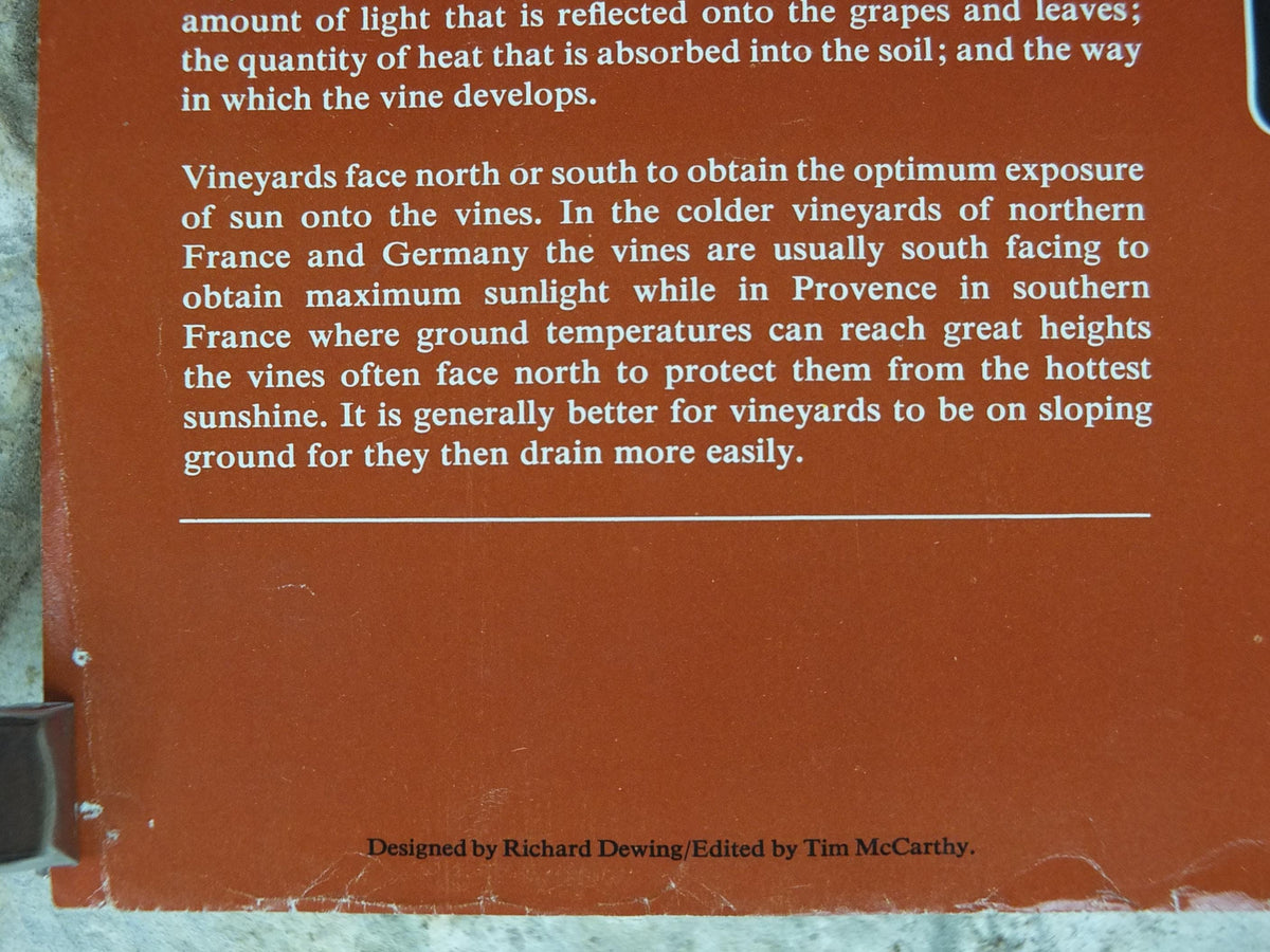 1976 All About Wine Poster, from Grants of St James, The Vineyards, The Soil, The Vine, The Viticulture, Winery, wall art decor