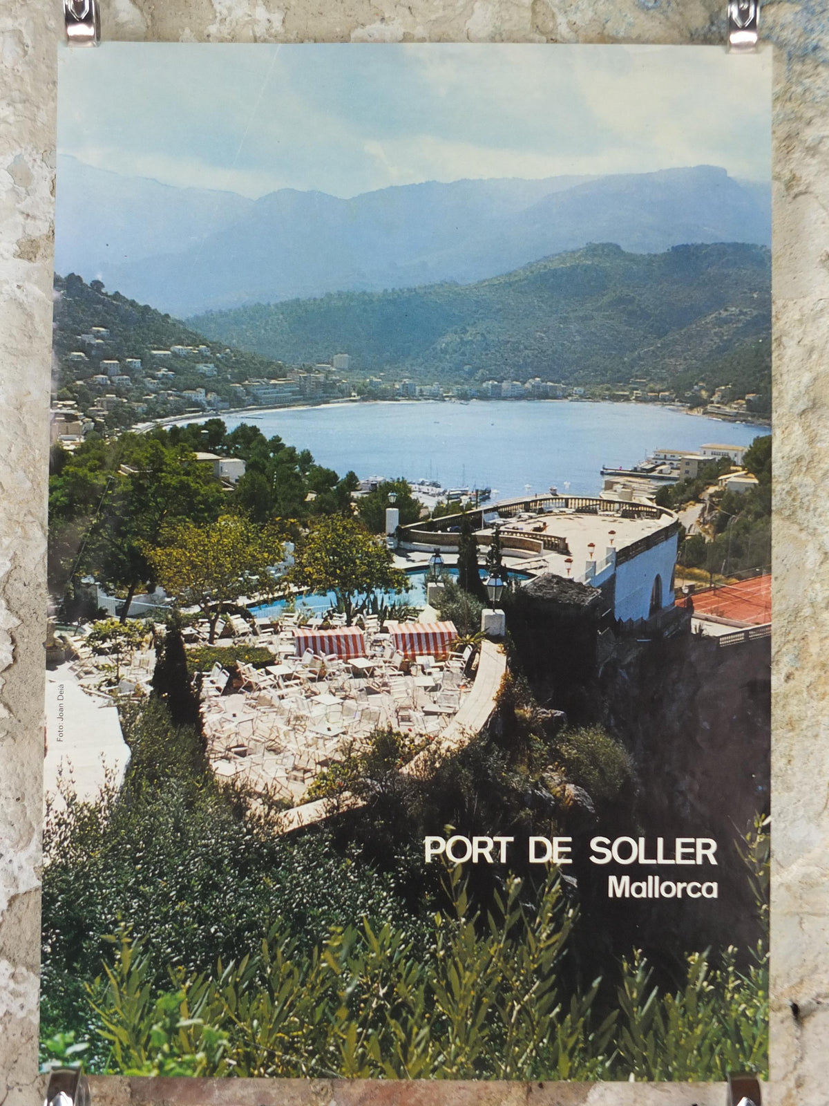 1970s Majorca Mallorca Poster, Port de Soller, Vintage Spanish travel poster, holiday vacation, wall art decor