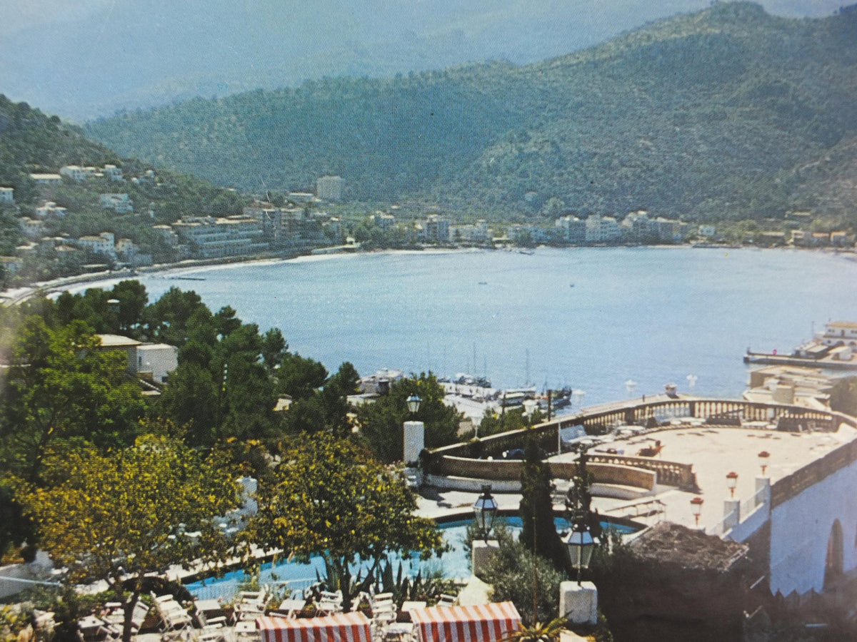 1970s Majorca Mallorca Poster, Port de Soller, Vintage Spanish travel poster, holiday vacation, wall art decor