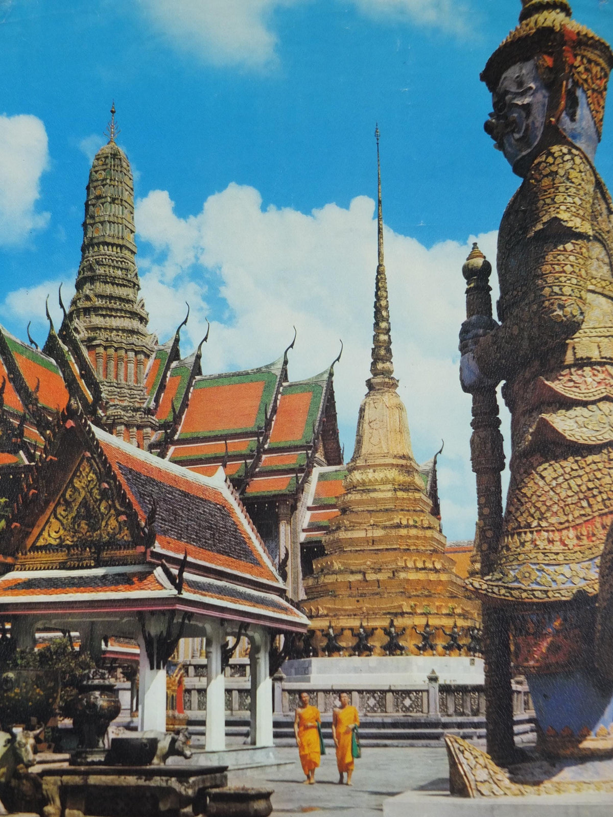 1970s Thailand Travel Poster, Temple of the Emerald Buddha, Wat Phra Keo, Royal Chapel, Bangkok, , travel tourism, wall art retro decor