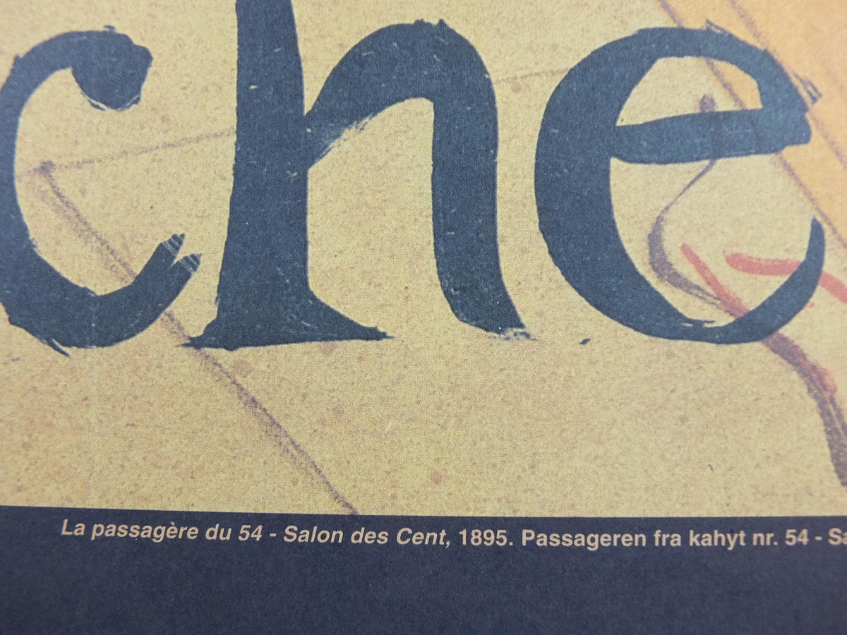 1995 Henri Toulouse-Lautrec Poster, La passegere du 54 - Salon des cent, Art Nouveau, gallery exhibition, wall art decor