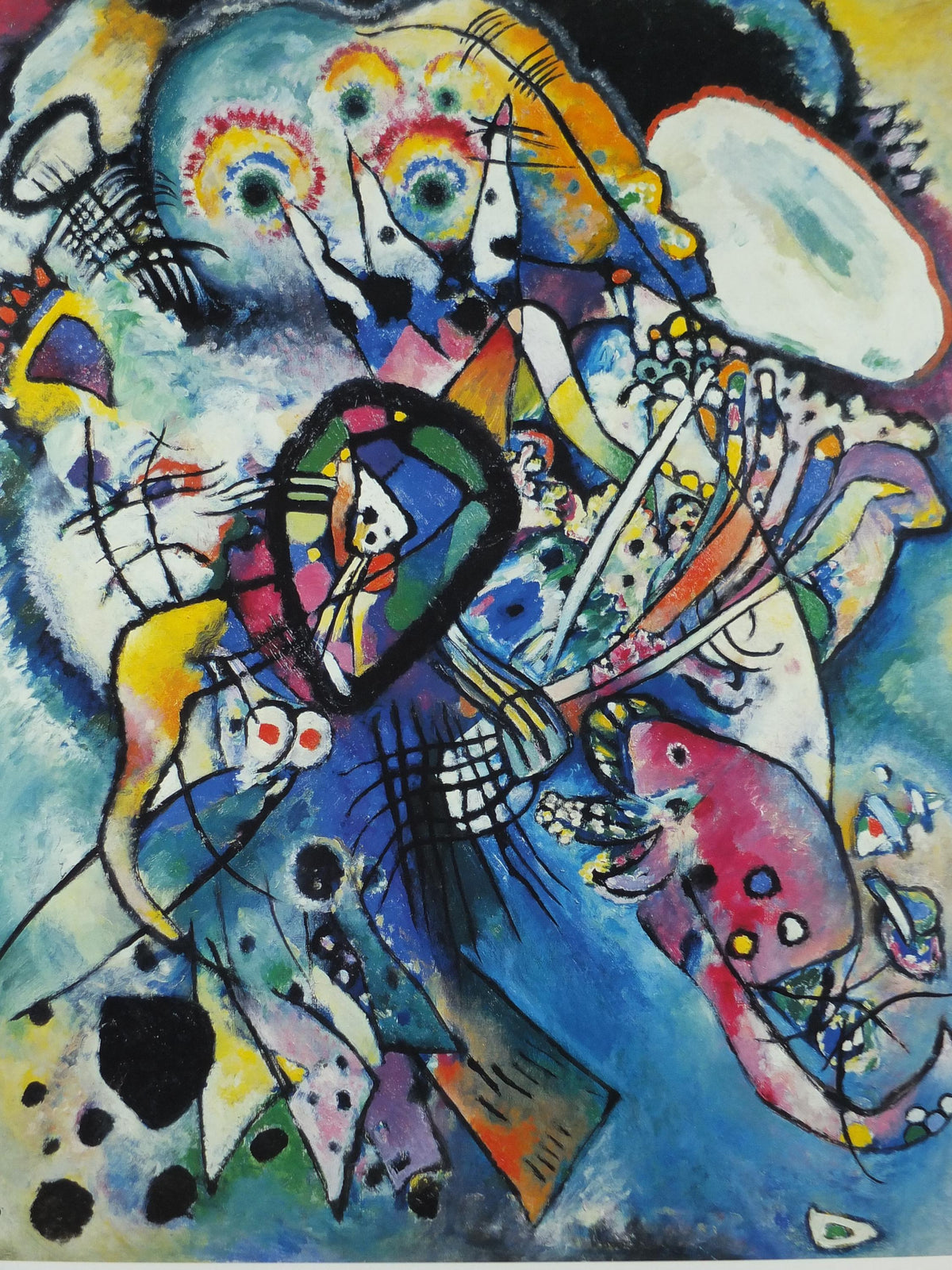 1999 Wassily Kandinsky Poster, Two Ovals 1999 Composition 218, abstract art and expressionism, gallery exhibition wall art decor