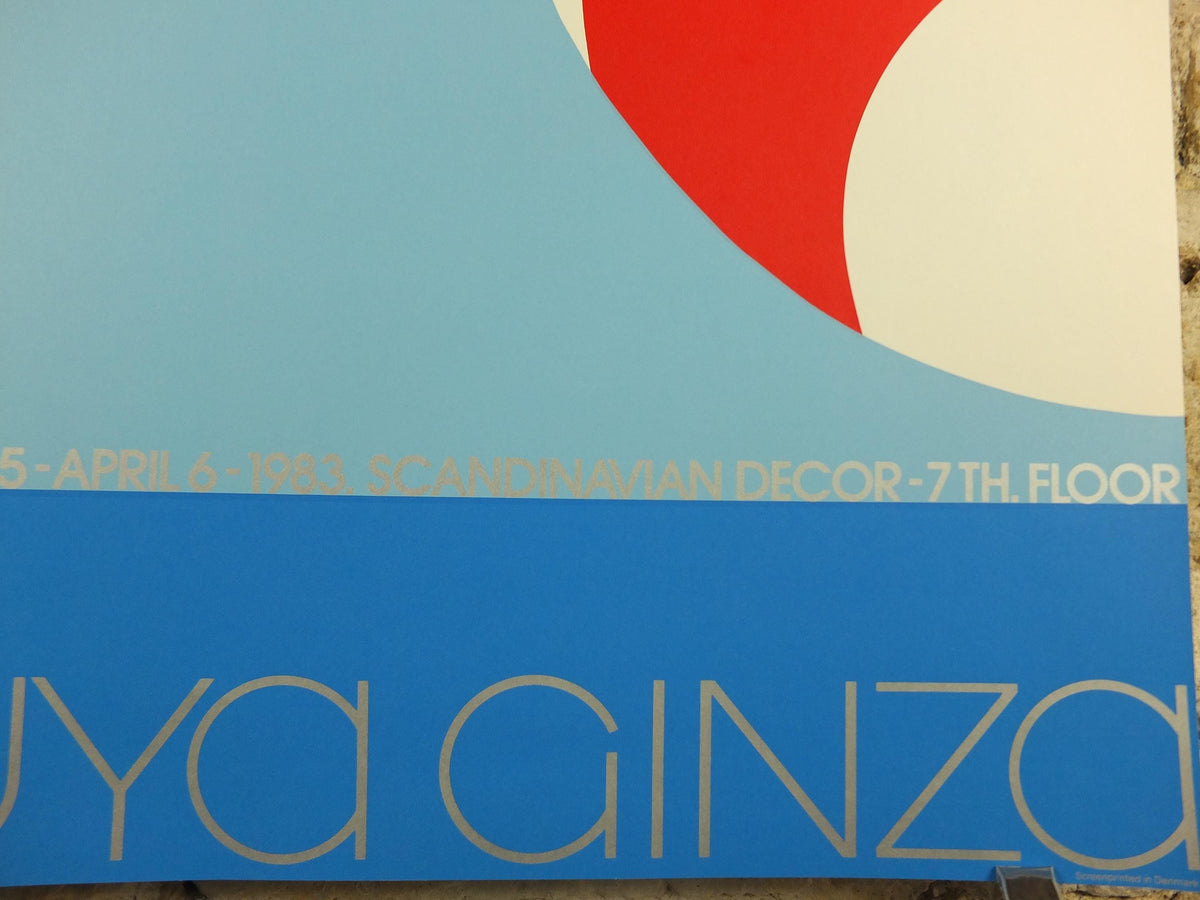 1983 Matsuya Ginza Mall Poster, 3 Chome-6-1 Ginza, Chuo City, Tokyo 104-8130, Ole Kortzau, artist gallery exhibition, wall art decor