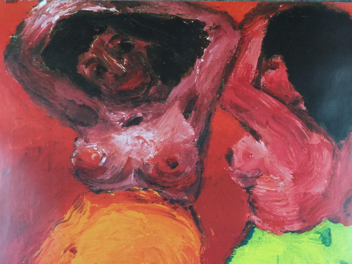1996 Emil Nolde Poster, Dancing Girls 1925, Tazende Madchen, Berlin Succession, Die Brücke expressionist, Blaue Reiter, wall art decor