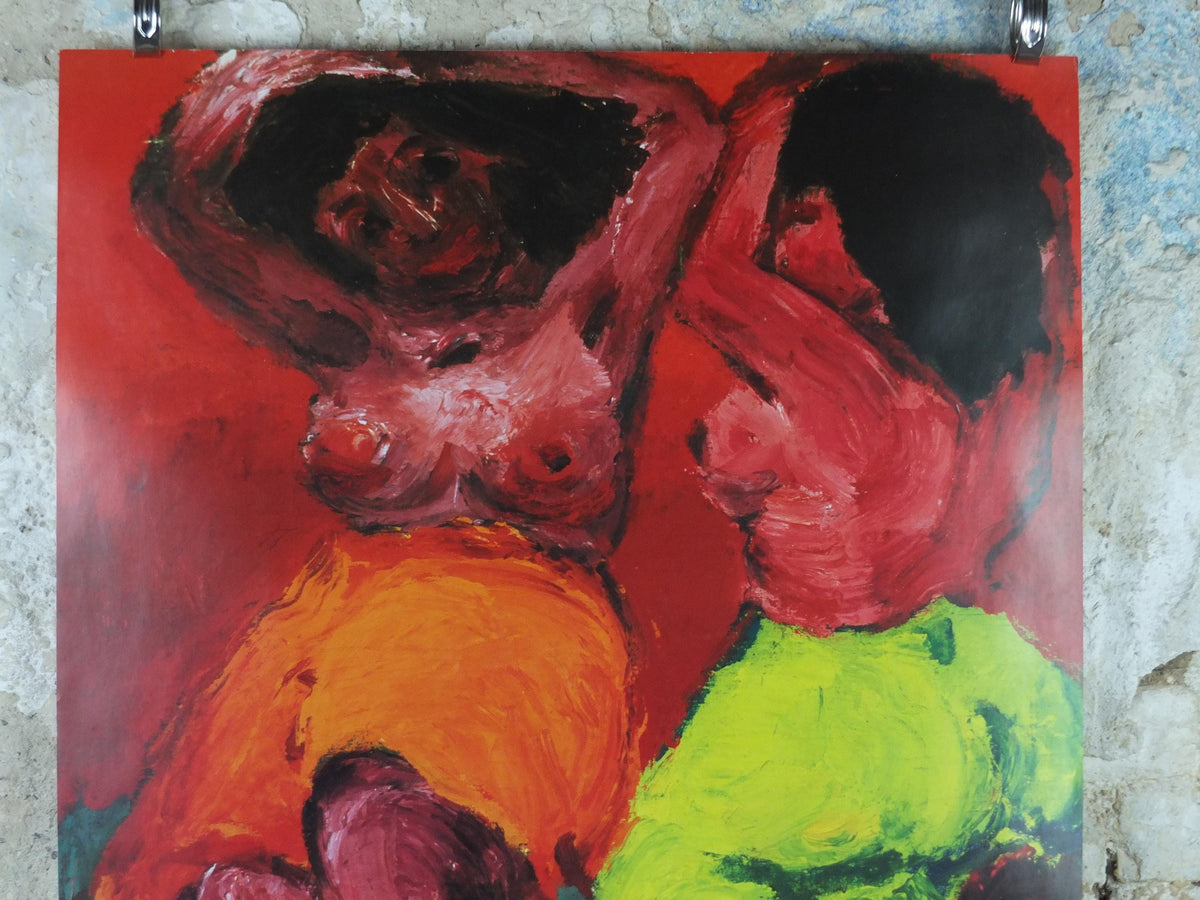 1996 Emil Nolde Poster, Dancing Girls 1925, Tazende Madchen, Berlin Succession, Die Brücke expressionist, Blaue Reiter, wall art decor