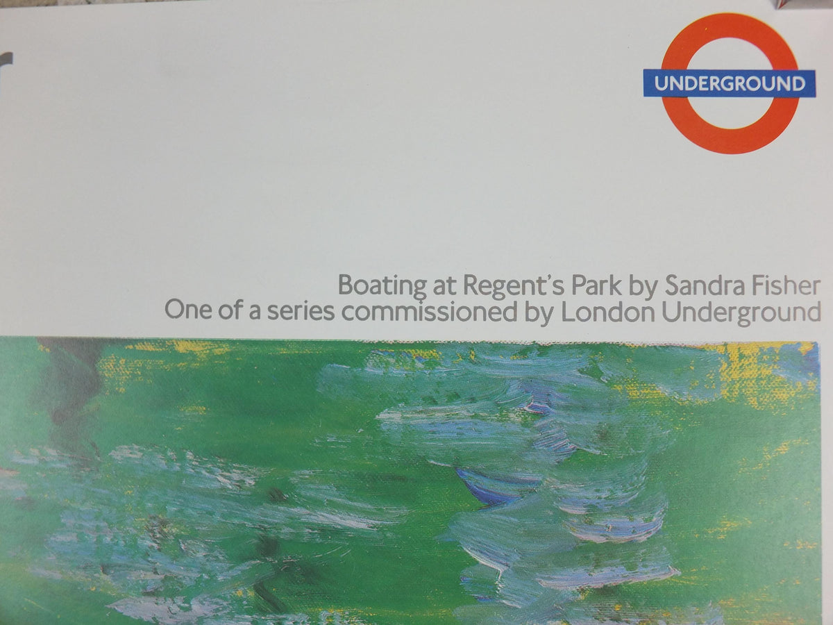 1989 Tube London Underground Poster, Days on the Water, Sandra Fisher, authentic London history, travel history, wall art decor
