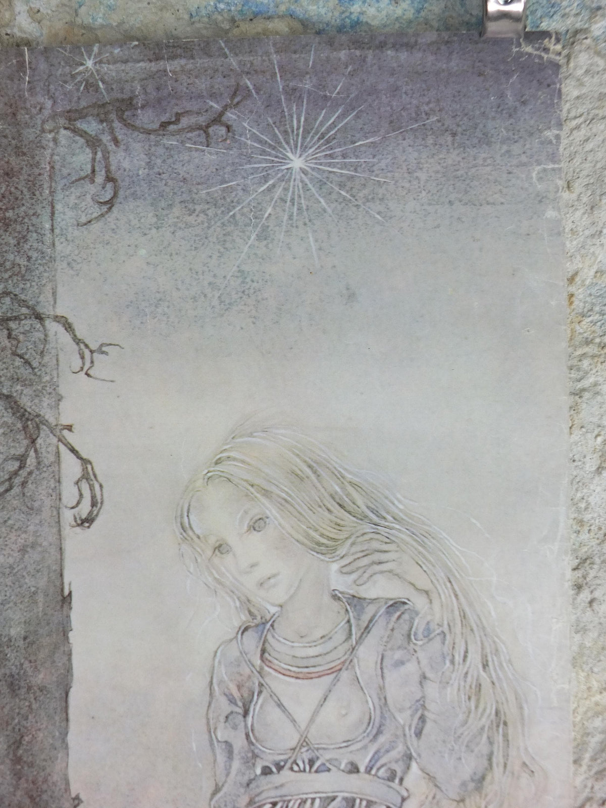 1977 The Lovers Poster, by Sulamith Wulfing, Evening Star, Verkerke, renaissance, fantasy fiction wall art decor