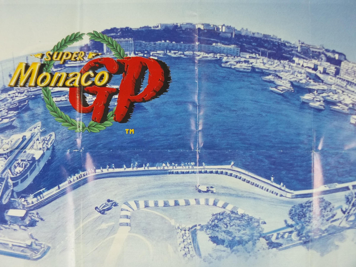 1989 SEGA Super Monaco GP Poster, original vintage racing poster from arcade game from SEGA, advertising print wall, art retro decor