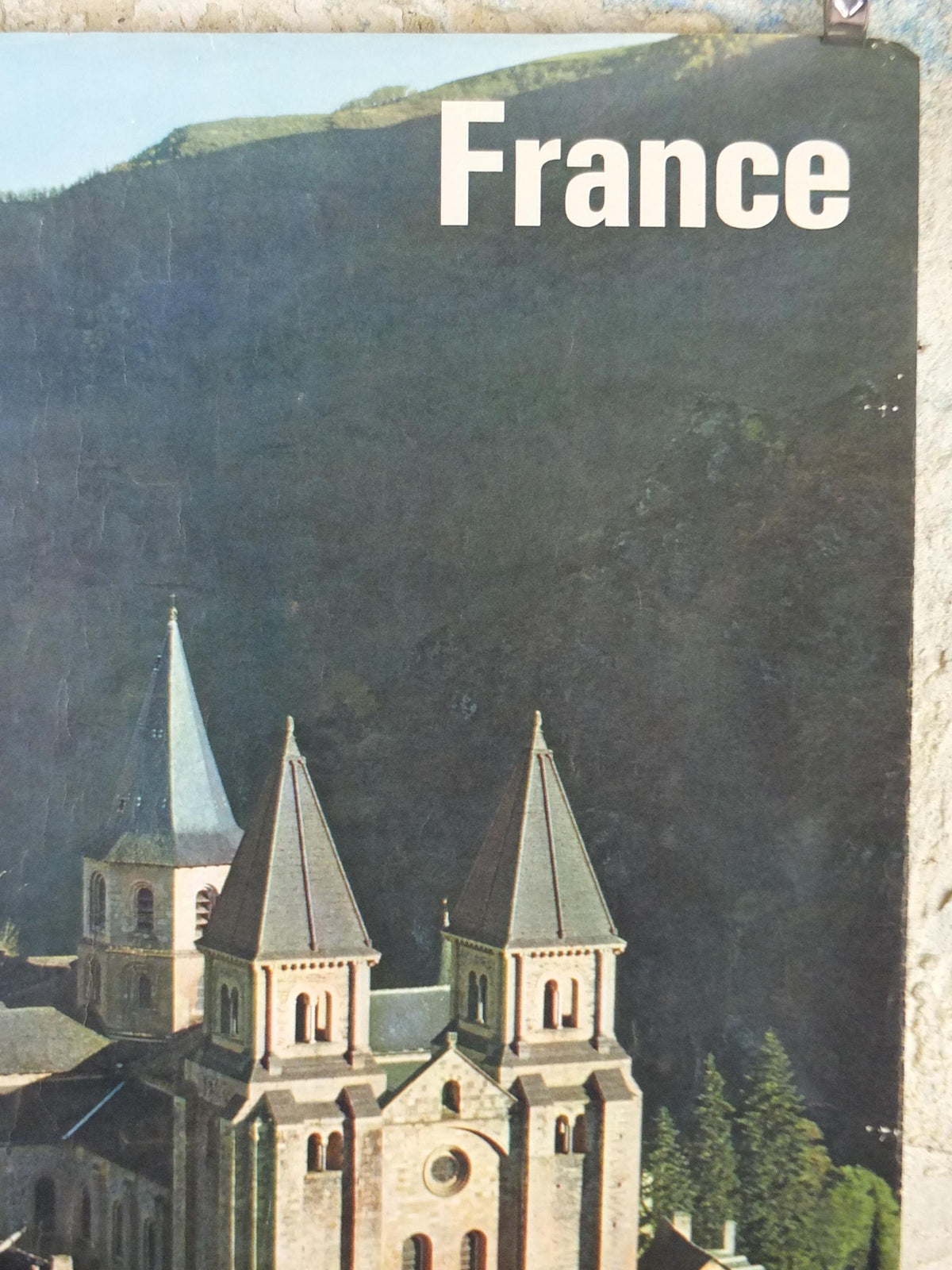 1962 Conques Travel Poster, Occitania Languadoc Roussillon, France, printed by French Government, travel tourism, wall art decor