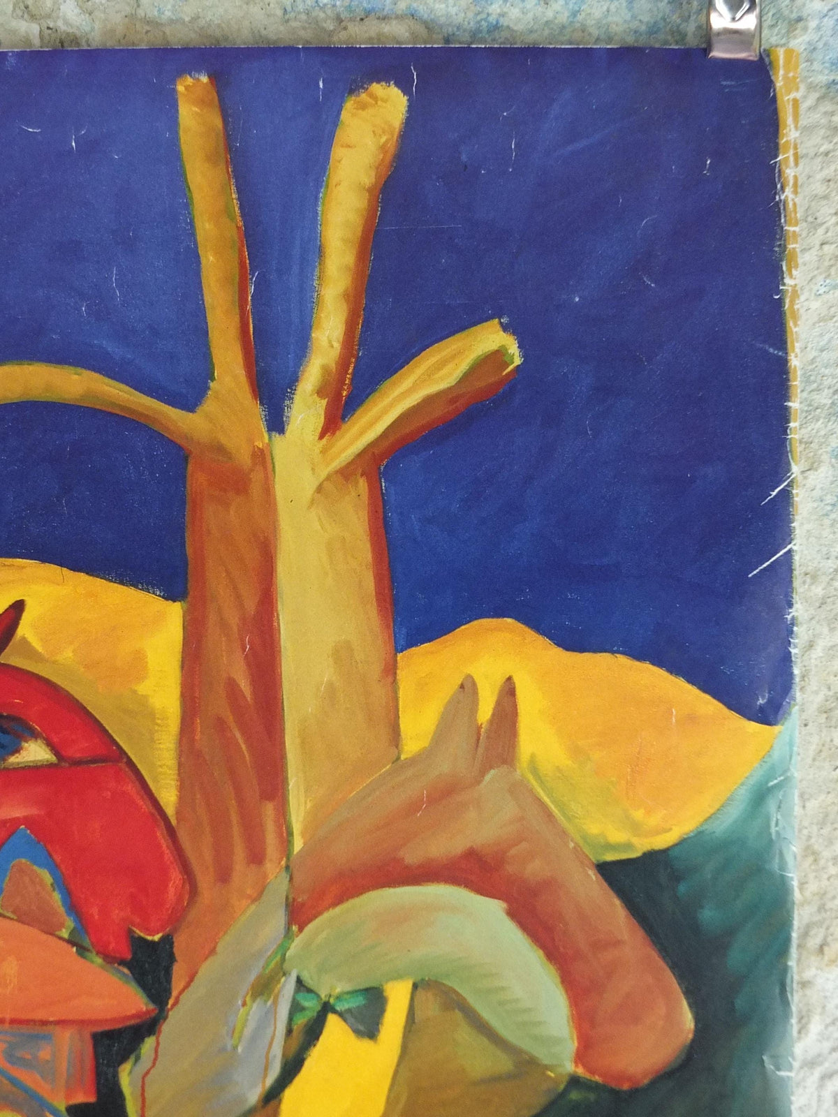 1993 Jonny Forsstrom Poster, Horses, Abstract , Hjorring Kunstmuseum, Swedish Modernism art, artist gallery exhibition, wall art decor