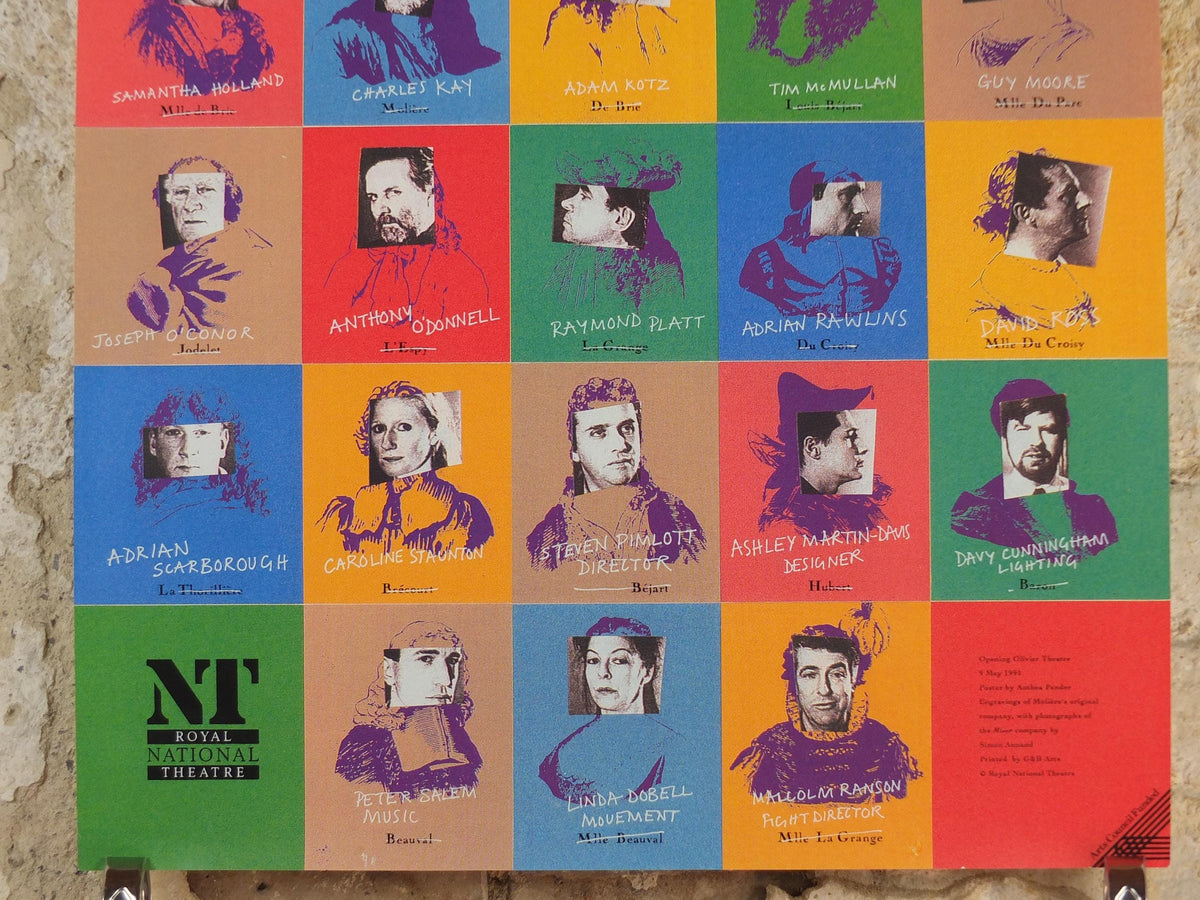 1991 The Miser by Moliere Poster, Royal National Theatre, Olivier Theatre, South Bank, London, play comedy, wall art decor