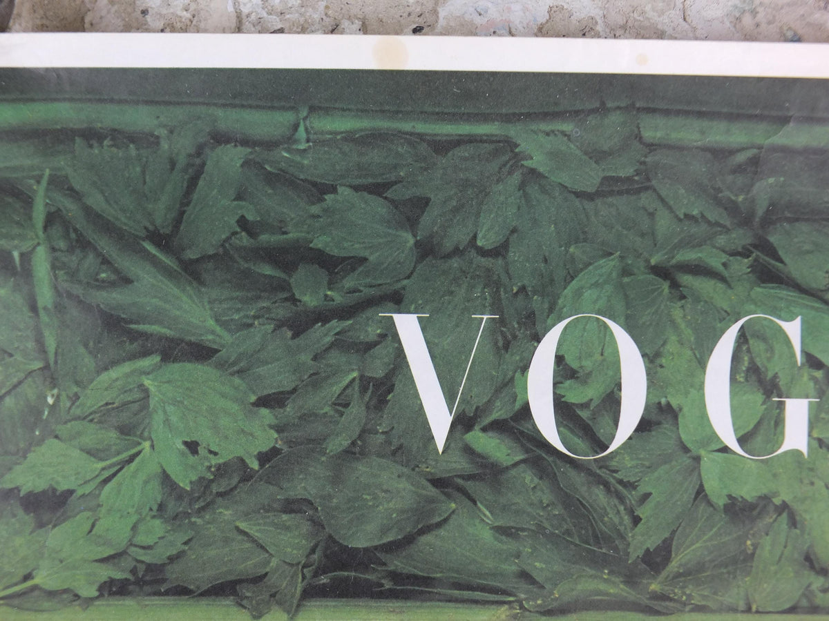 1976 Vogue Magazine Poster, by Conde nast, Thought for Food, by Tessa Traeger, Garden herbs kitchen, fashion Advertising, wall art decor