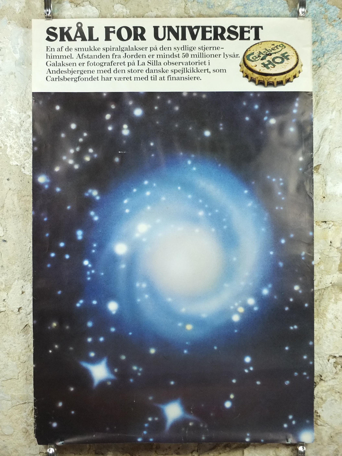 1990s Carlsburg Poster, A Must for the Universe, Skal for Universet, advertising lager beer, wall art decor
