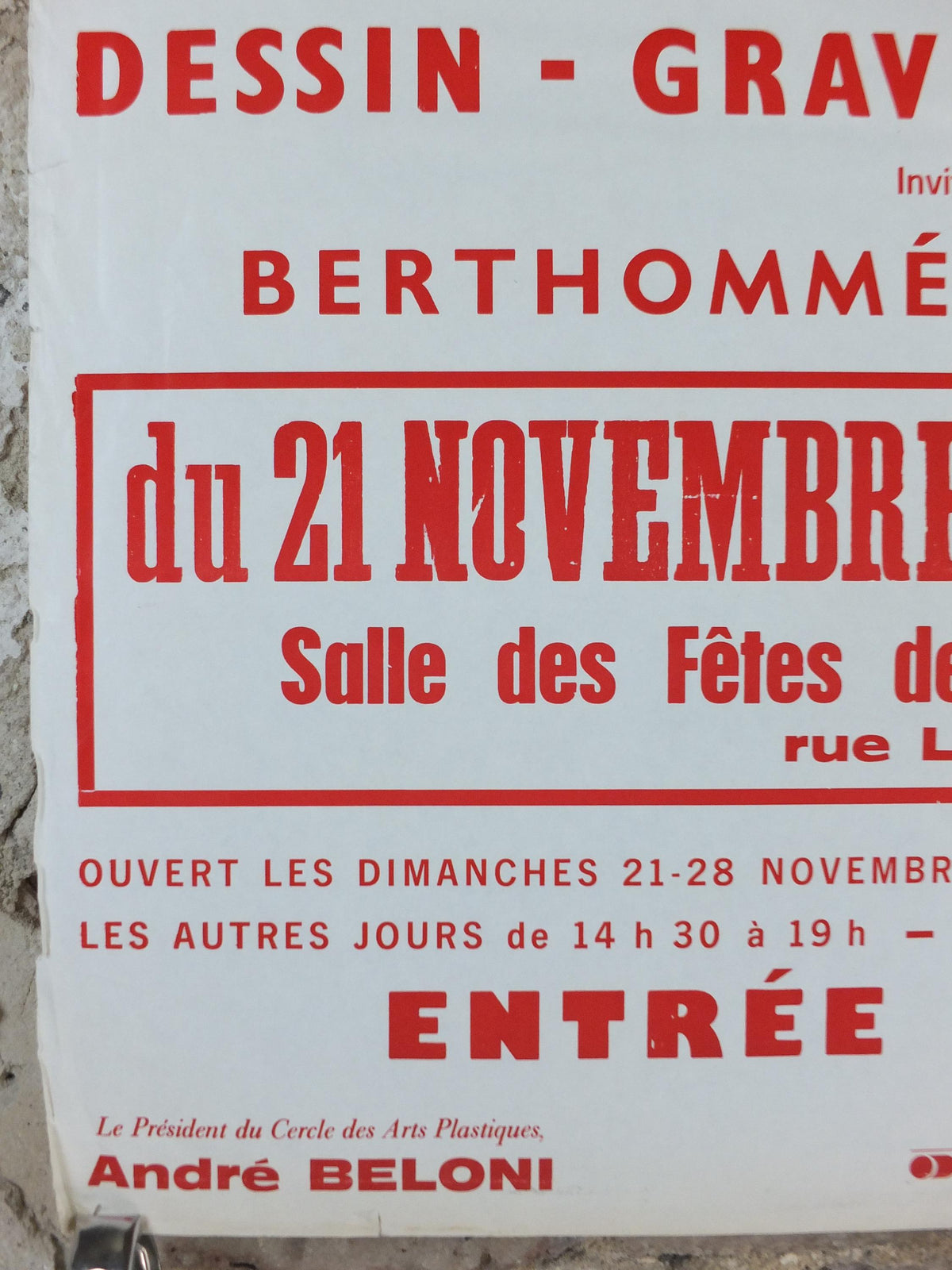 1976 Black & White Poster, Noir et Blanc, sculptures, drawing and engravings, lovely patina, wall art decor