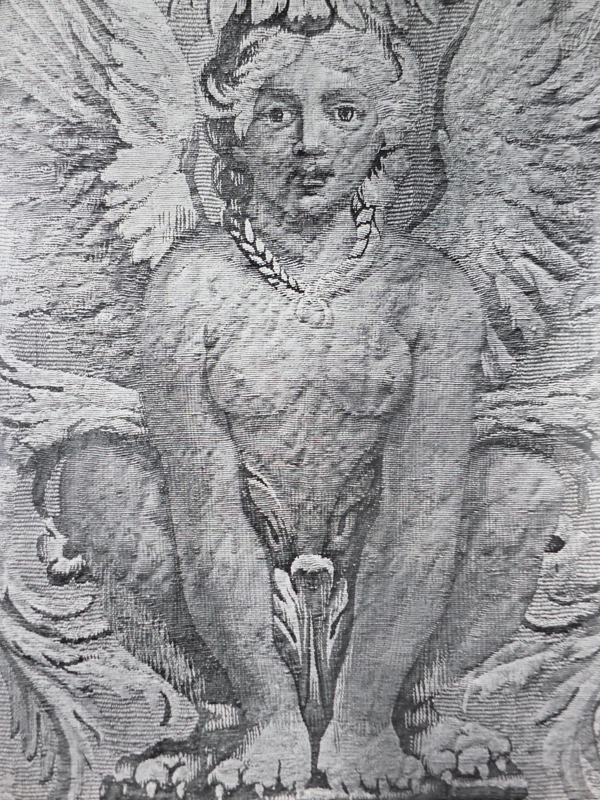 1970s Winged Sphinx Tapestries Poster, Charles Le Brun and Pierre Mignard, Gobelins factory, artist gallery exhibition, wall art decor
