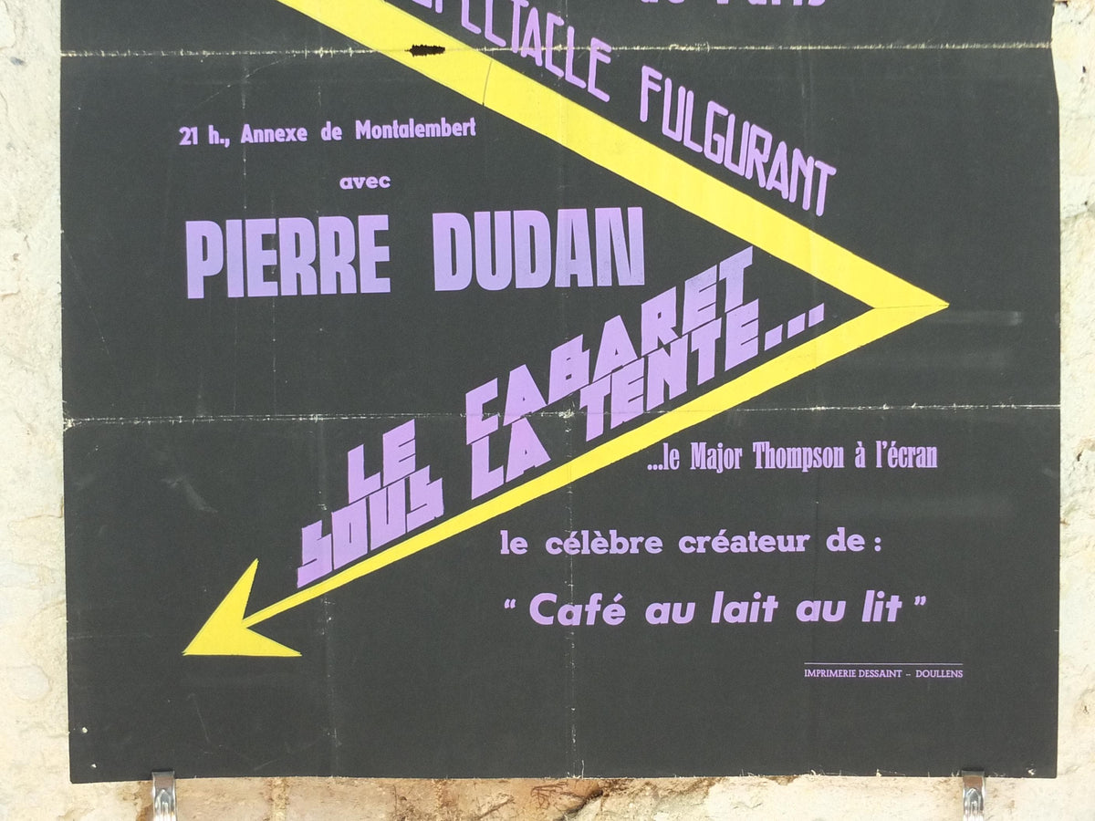 1960s Motorcycle Acrobatics Poster, Les Acrobates, Doullens France, Motorcyclistes Paris, Entertainment Extravaganza, retro wall art decor