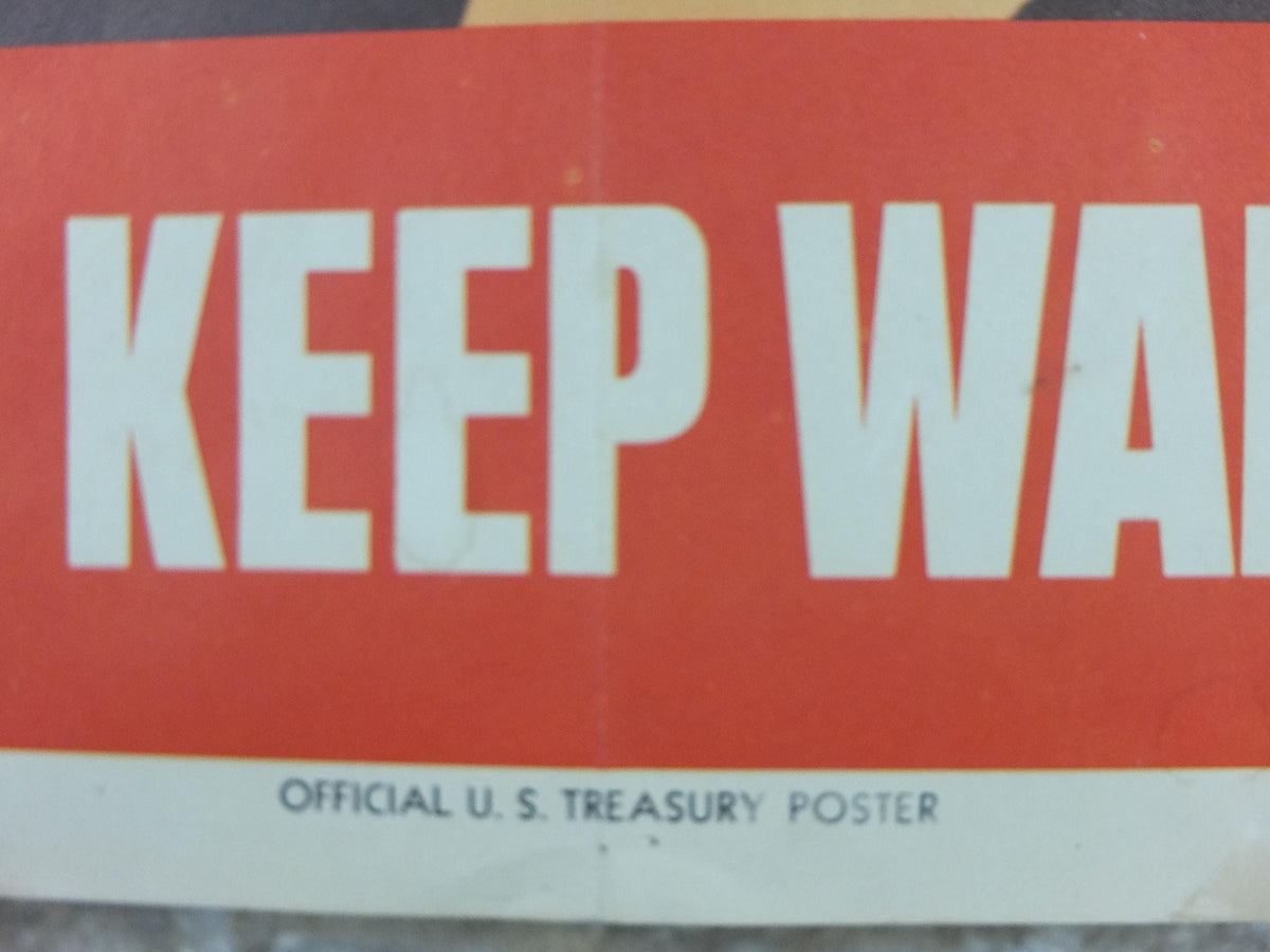 1944 War Bonds Poster, Protect His Future, Laughing Boy, Buy and Keep War Bonds, by Ruth Nichols, WFD 977-A, US Treasury wall art decor