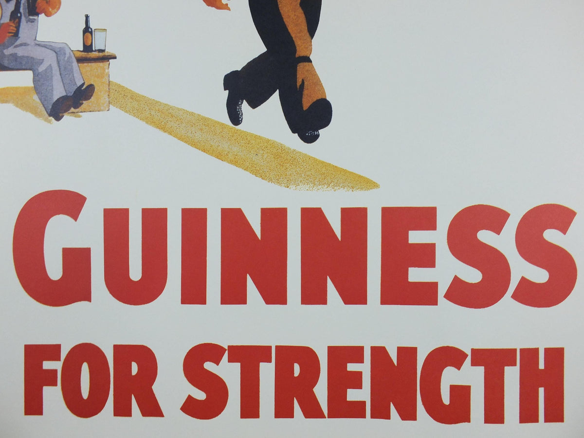Vintage Guinness Poster, Guinness for Strength, from Guinness Museum, 1934 Advertising campaign Wall art by Gilroy retro 1990s