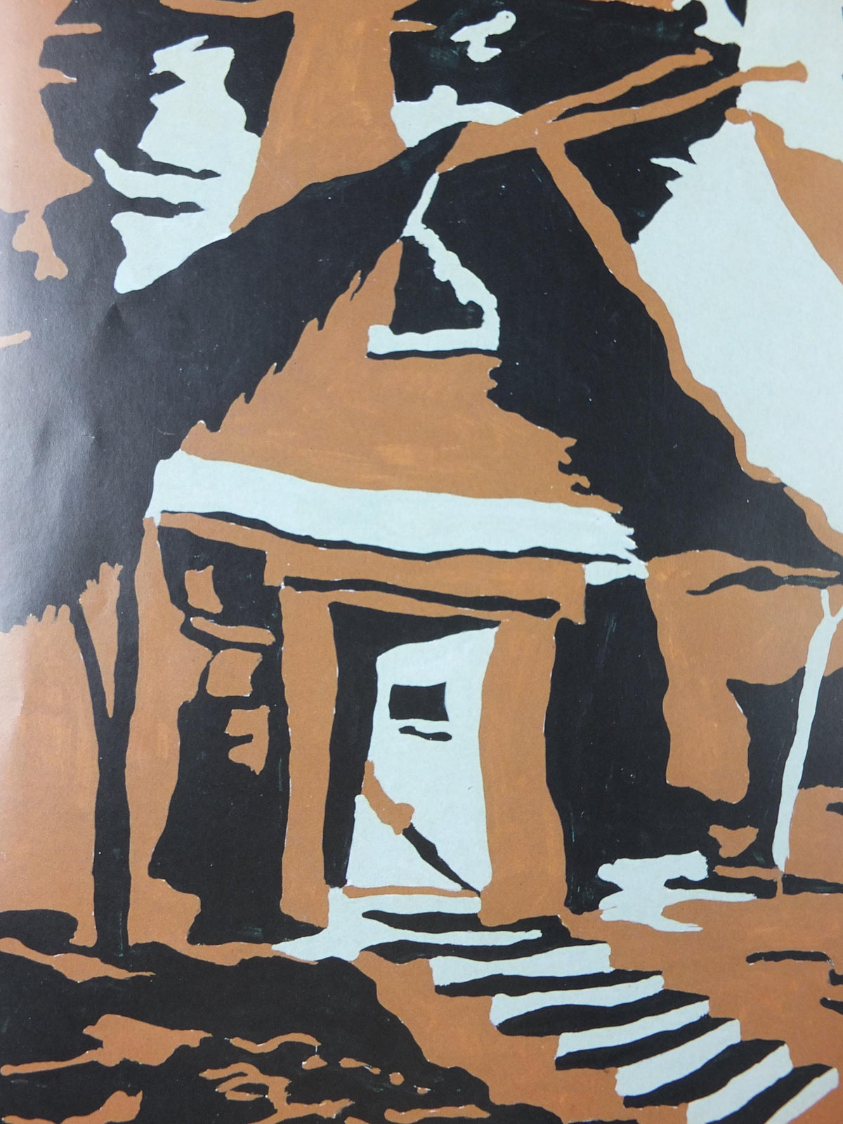 2002 Per Kirkeby Poster, Without Title 1967, Painting on Masonite, Louisiana Museum of Modern Art, gallery exhibition wall art decor
