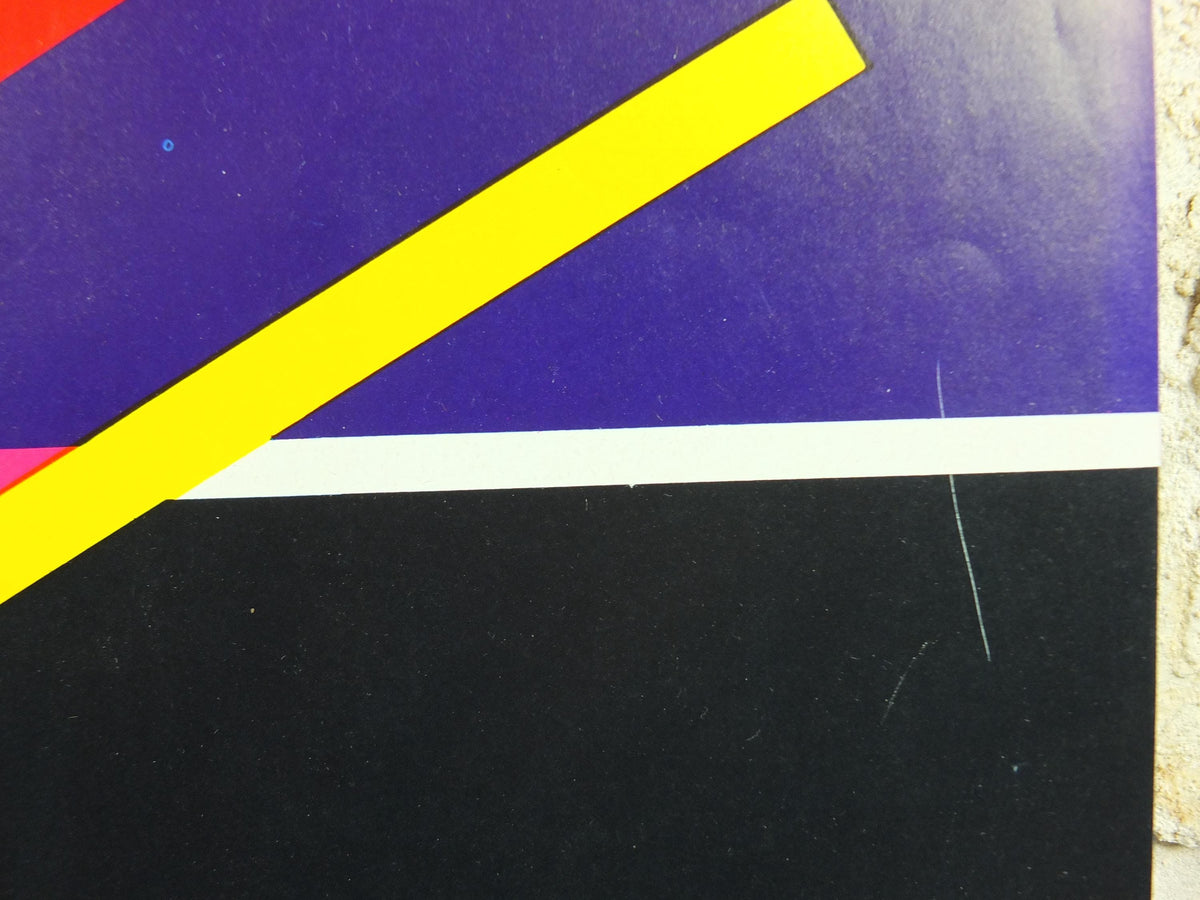 1982 DSB Danish State Rail Poster, by Henning Damgård Sørensen for Danske Statsbaner, geometric abstract movement, wall art decor