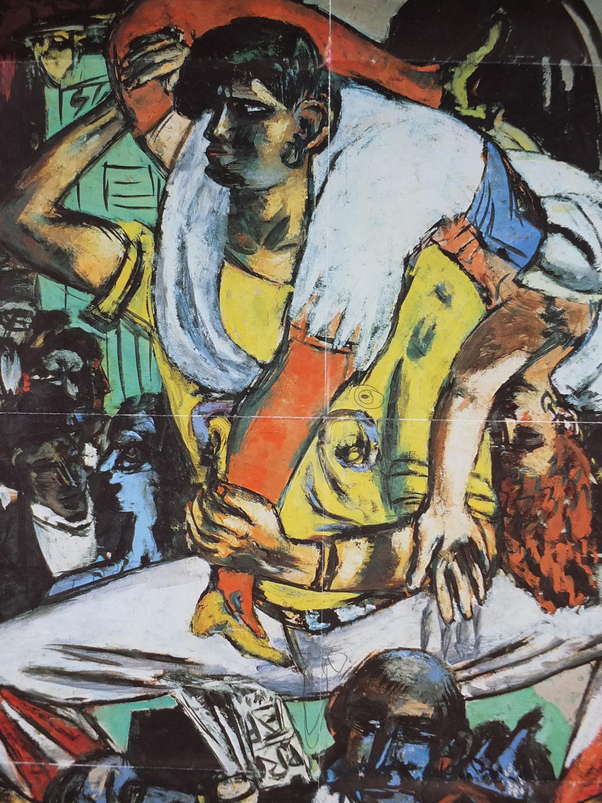 1985 Max Beckmann Poster, Dance of the Cut throats 1938, Royal Academy of Arts, Expressionism New Objectivity, gallery exhibition, wall art