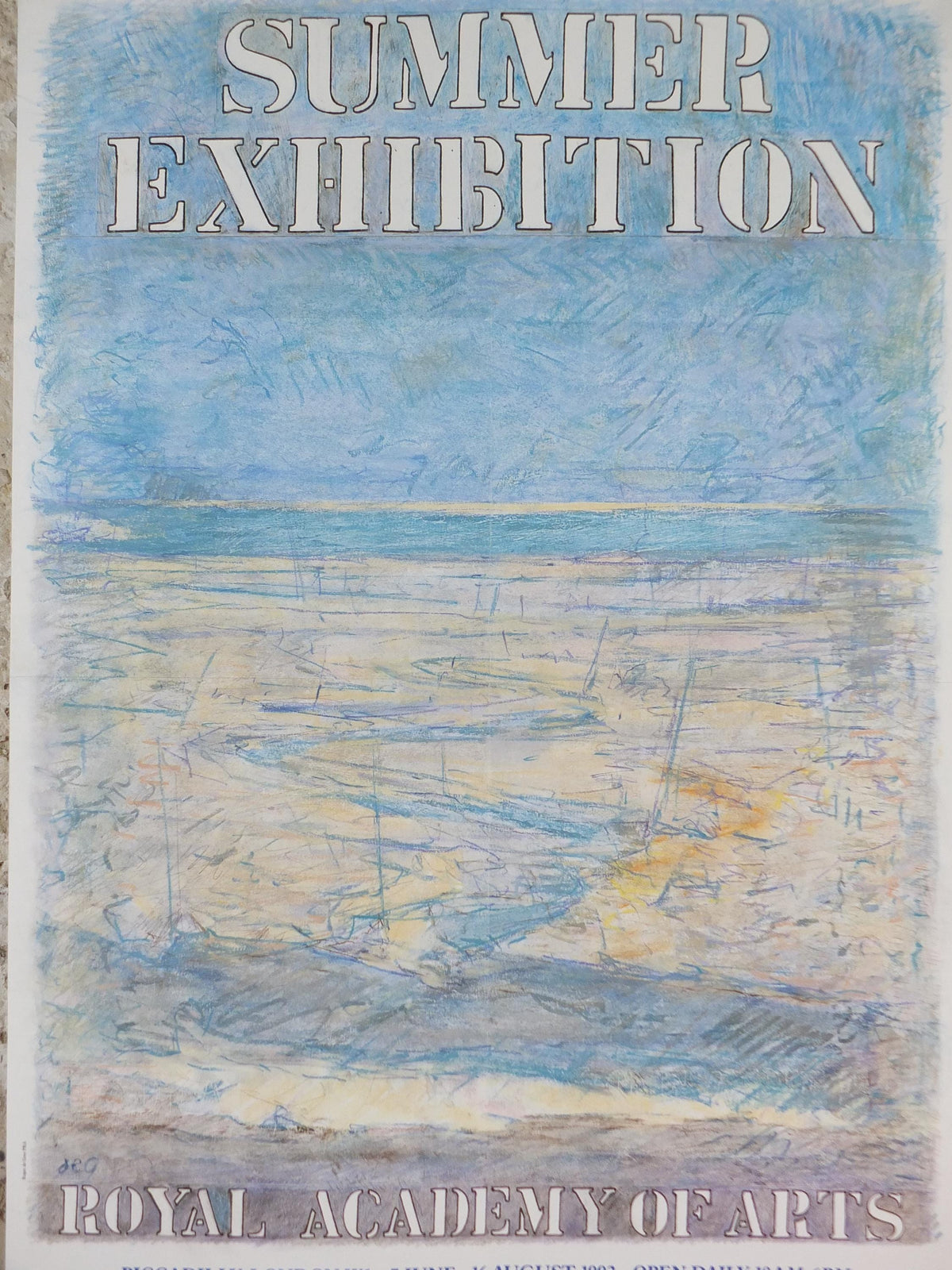1992 Roger de Grey Poster, Seascape, Royal Academy of Arts, Summer Exhibition, exhibition wall art decor