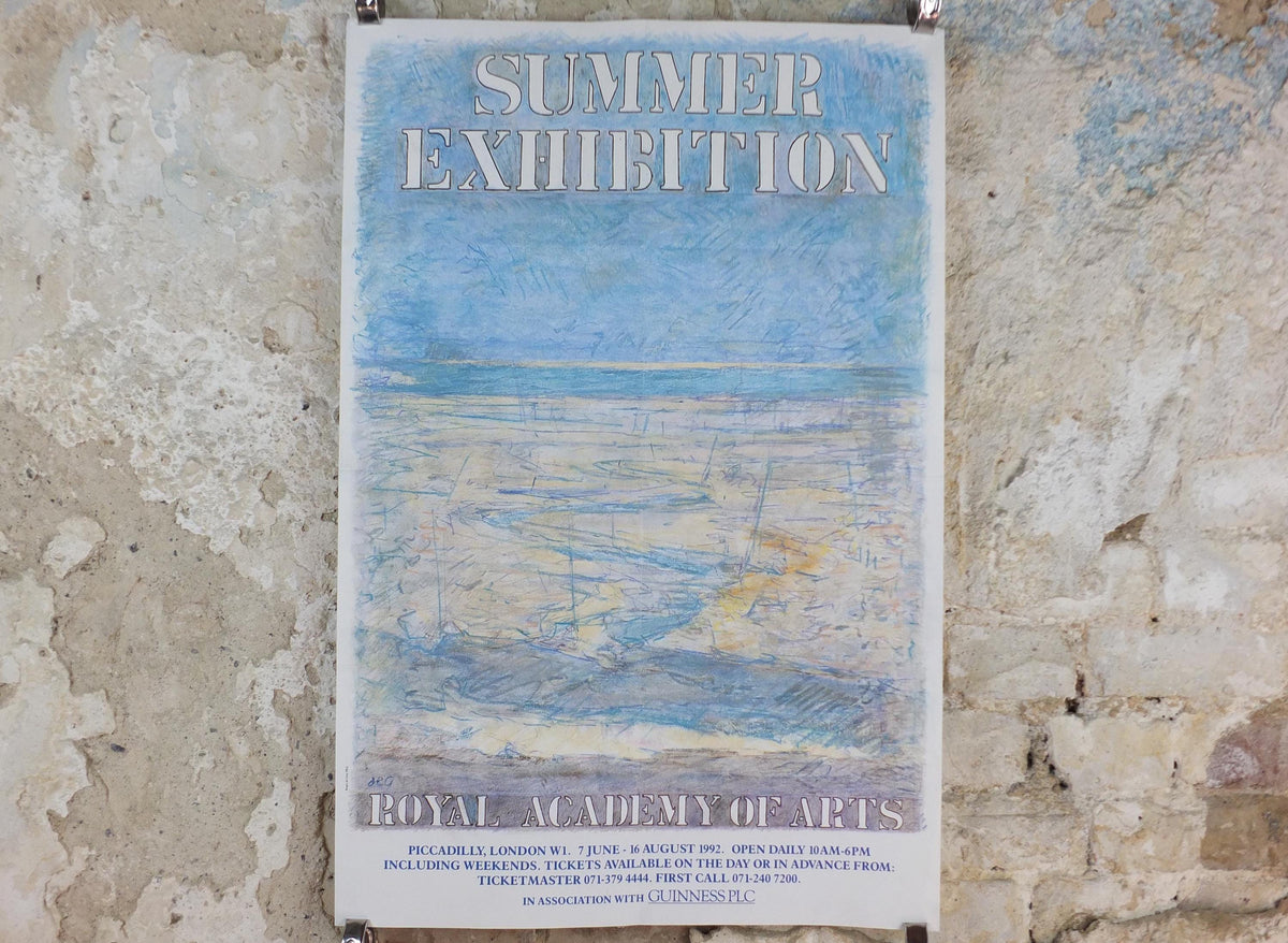 1992 Roger de Grey Poster, Seascape, Royal Academy of Arts, Summer Exhibition, exhibition wall art decor