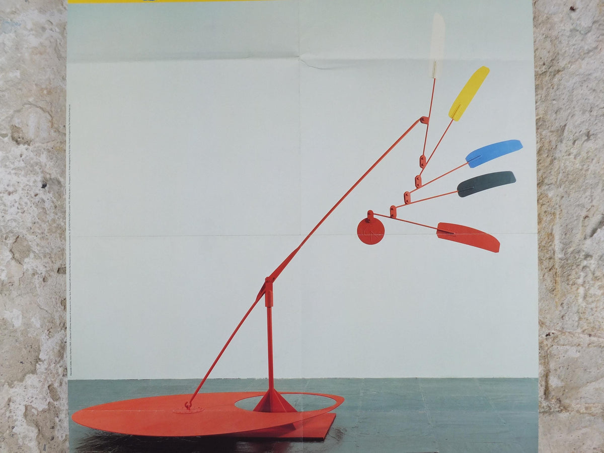1992 Royal Academy of Arts Poster, Alexander Calder, "Indian Feathers" 1969 Innovative Mobiles artist gallery exhibition, wall art decor