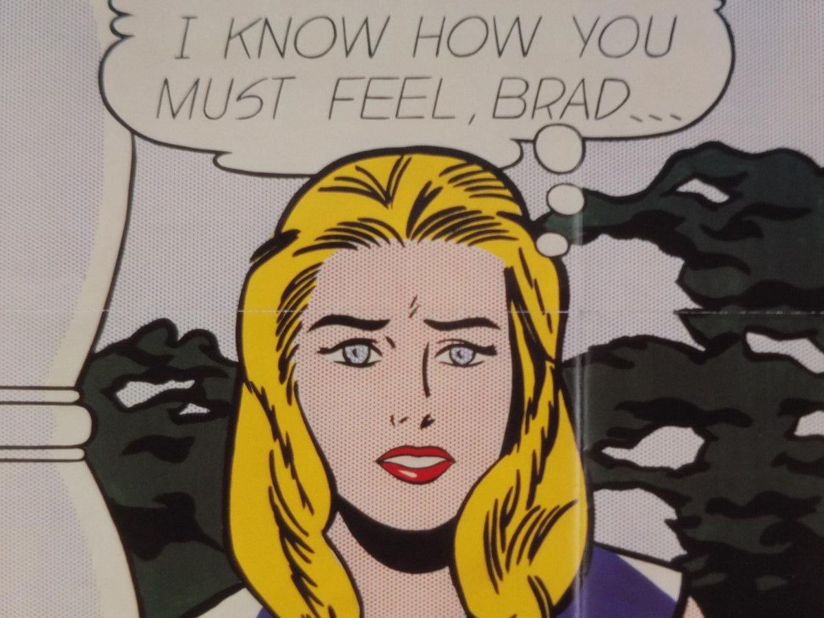 1991 Royal Academy of Arts Poster, Roy Lichtenstein, "I know... Brad" 1963 Pop Art artist gallery exhibition, wall art decor