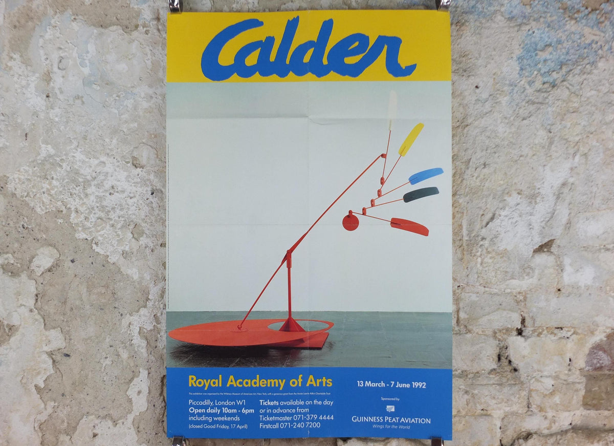 1992 Royal Academy of Arts Poster, Alexander Calder, "Indian Feathers" 1969 Innovative Mobiles artist gallery exhibition, wall art decor