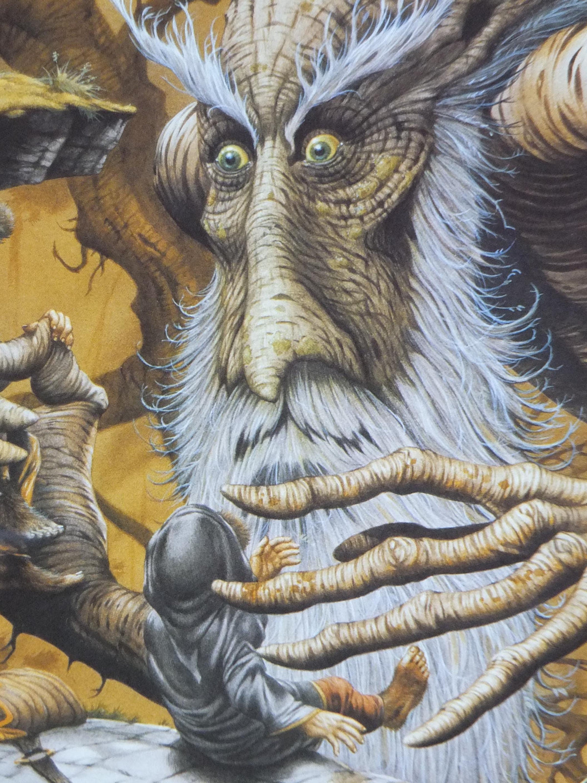 1993 Lord of the Rings Poster, Treebeard with Merry and Pippen, Hobbits & Ents, JRR Tolkien by Rodney Matthews, Middle Earth, wall art decor