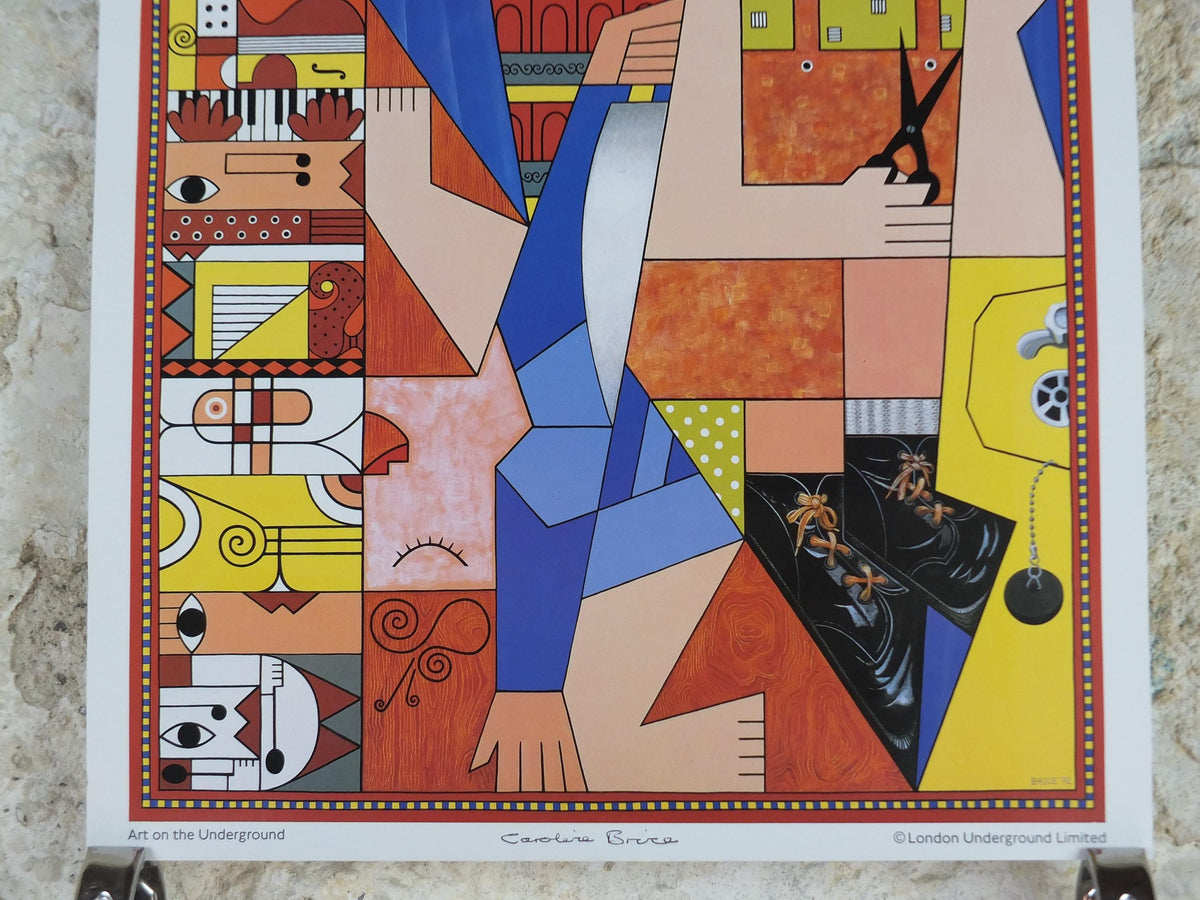 1992 Tube London Underground Poster, Covent Garden, A Garden for All Seasons, by Caroline Anne Brice, travel history, wall art decor