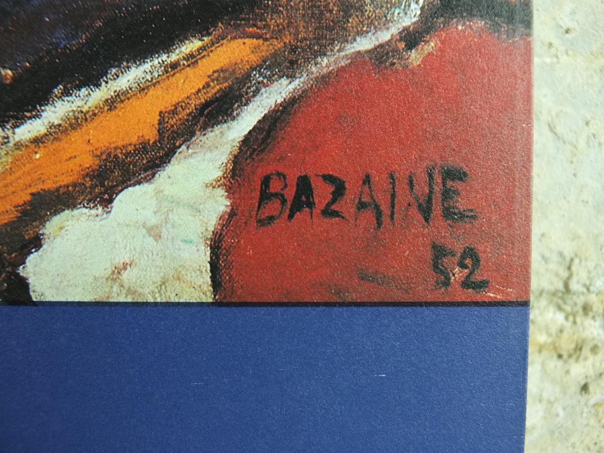 1987 Jean Bazaine Poster, Midi, Arbres, Rochers, Fondation Maeght, Paris, France, Abstract Impressionism, gallery exhibition, wall art decor