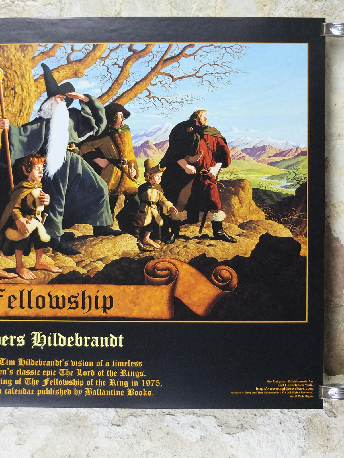 The Fellowship Poster, Lord of the Rings, by Brothers Hildebrandt 1975, licensed to Scorpio Posters, J.R.R. Tolkien, Middle Earth, wall art