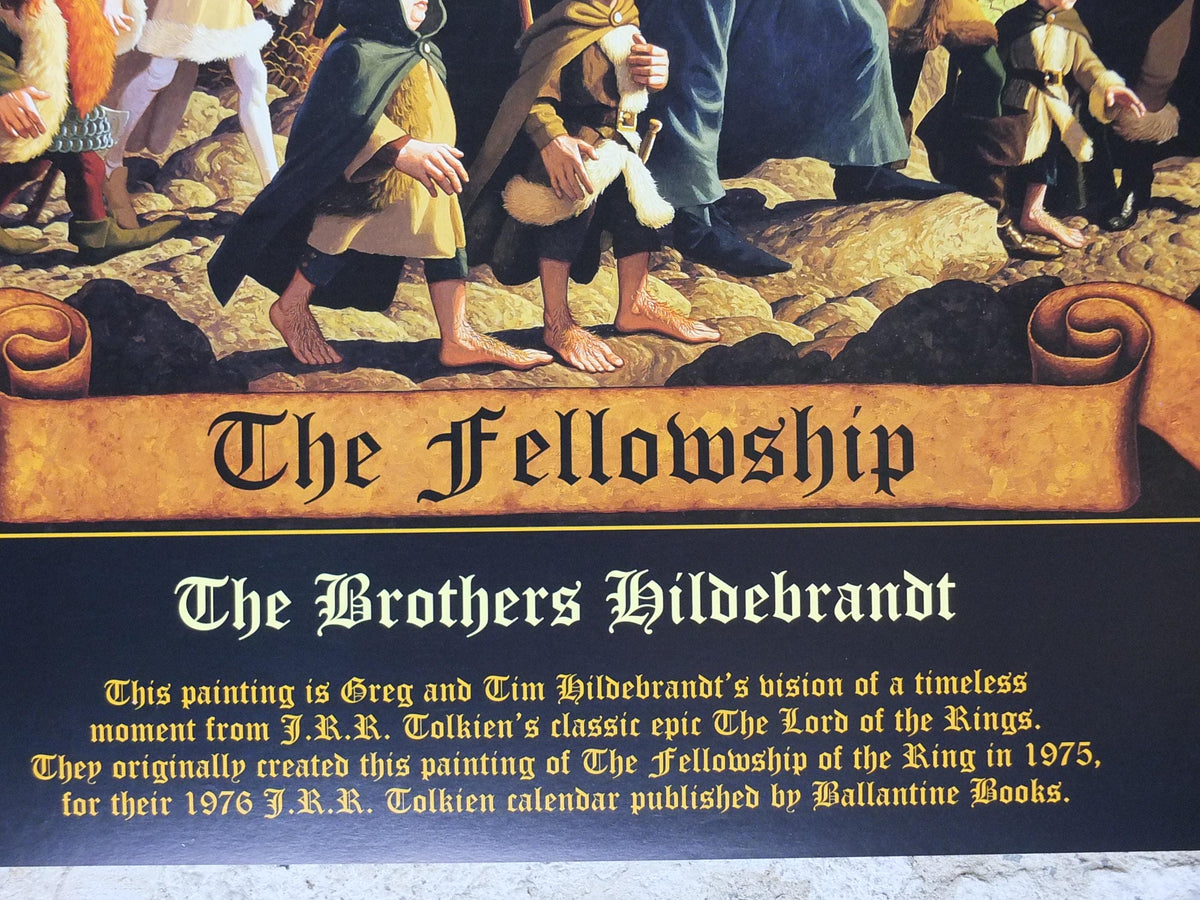 The Fellowship Poster, Lord of the Rings, by Brothers Hildebrandt 1975, licensed to Scorpio Posters, J.R.R. Tolkien, Middle Earth, wall art