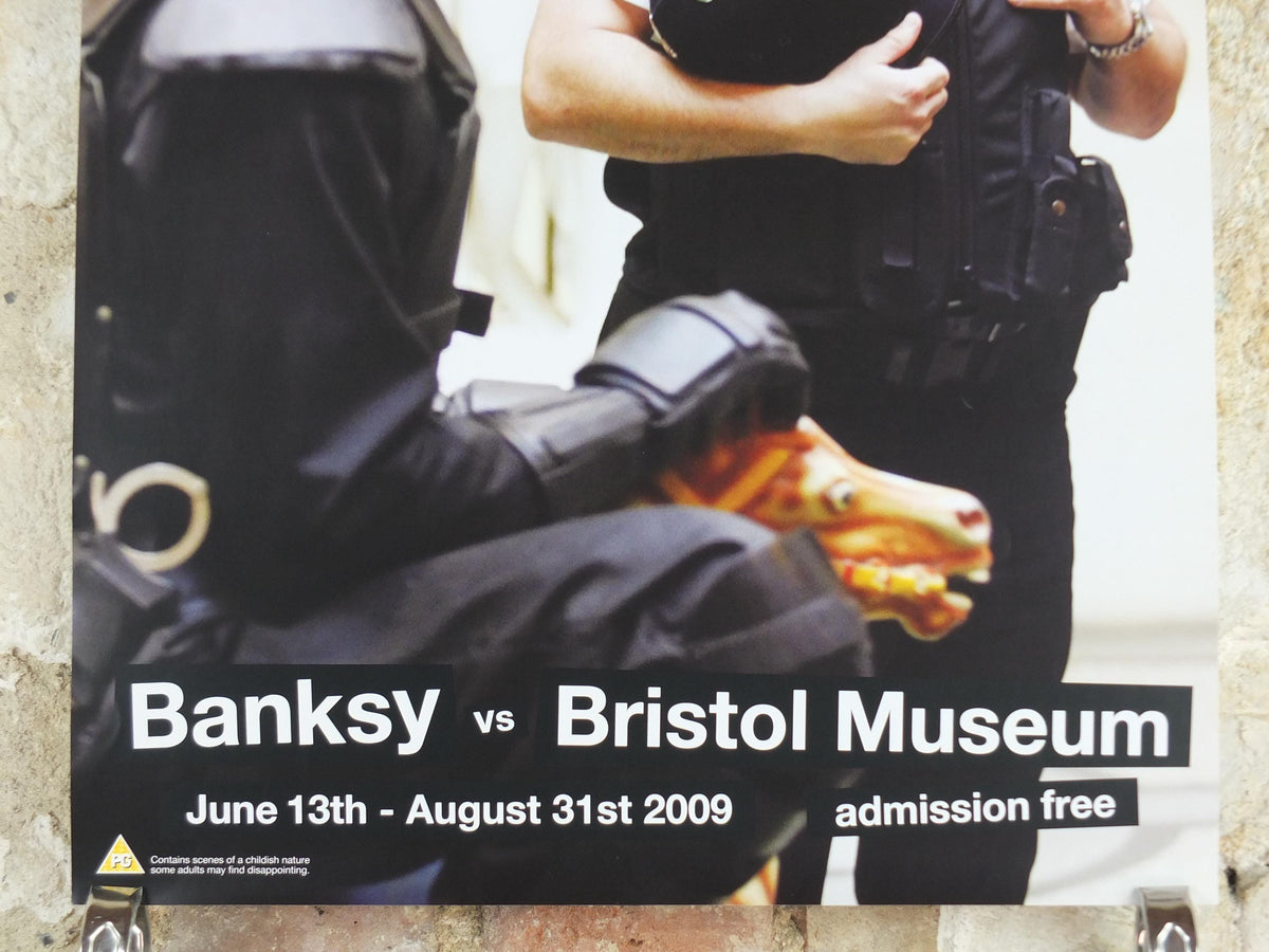 2009 Banksy V Bristol Museum Poster, Riot Copper on play horse, Policeman Bobby, Pop Art gallery exhibition, wall art decor