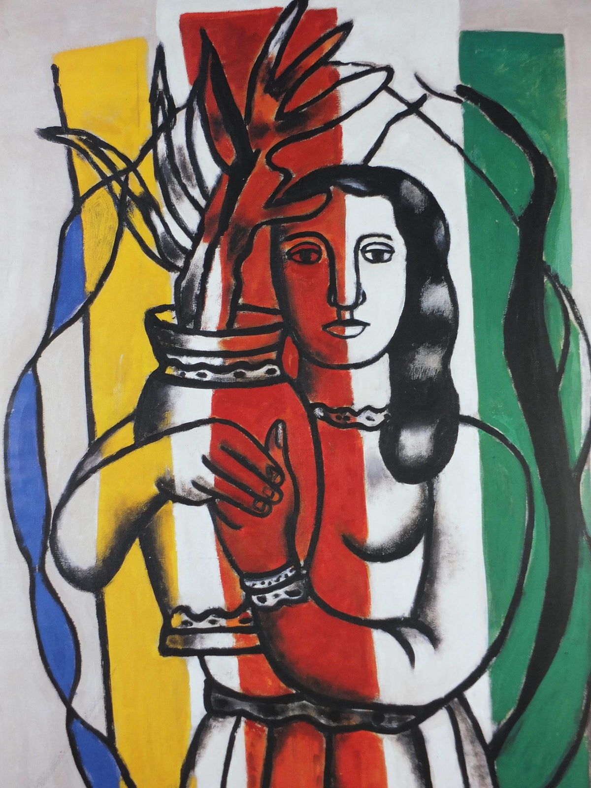 1999 Fernand Leger, Young Girl with Vase 1950, Cubism and Modernism, gallery exhibition wall art decor