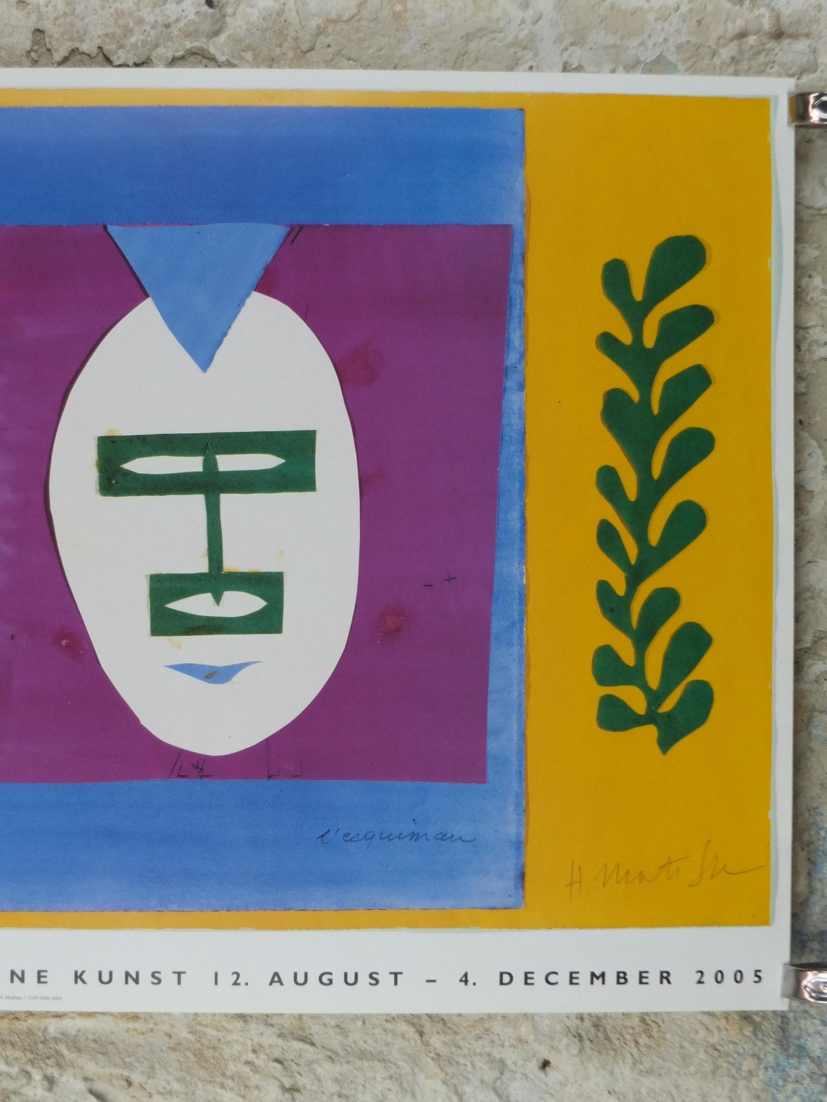 2005 Henri Matisse Poster, The Eskimo 1947, Inuit, Fauvism, Modernism, Post-Impressionism expressionism, gallery exhibition wall art decor