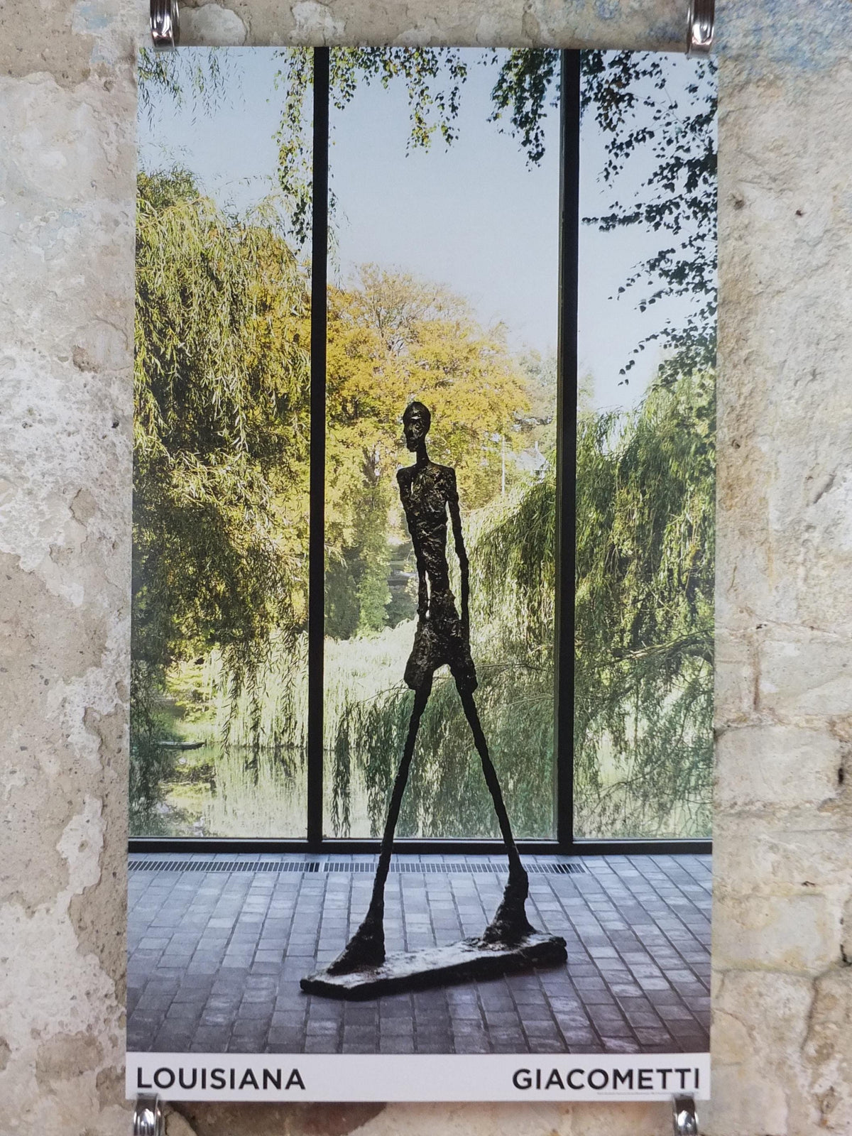 2019 Alberto Giacometti Poster, The Walking Man, L'Homme Qui Marche, Louisiana Copenhagen, Modernism, gallery exhibition, wall art decor