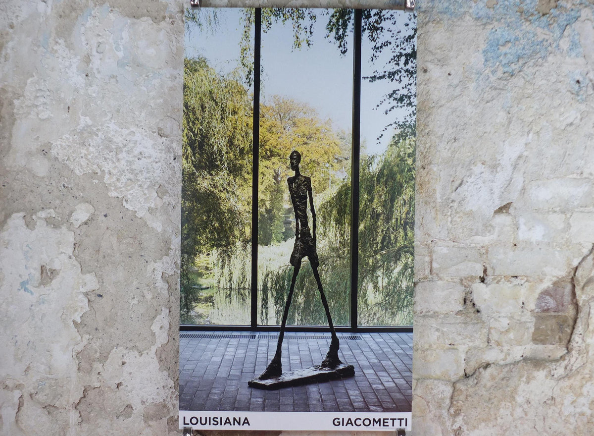 2019 Alberto Giacometti Poster, The Walking Man, L'Homme Qui Marche, Louisiana Copenhagen, Modernism, gallery exhibition, wall art decor