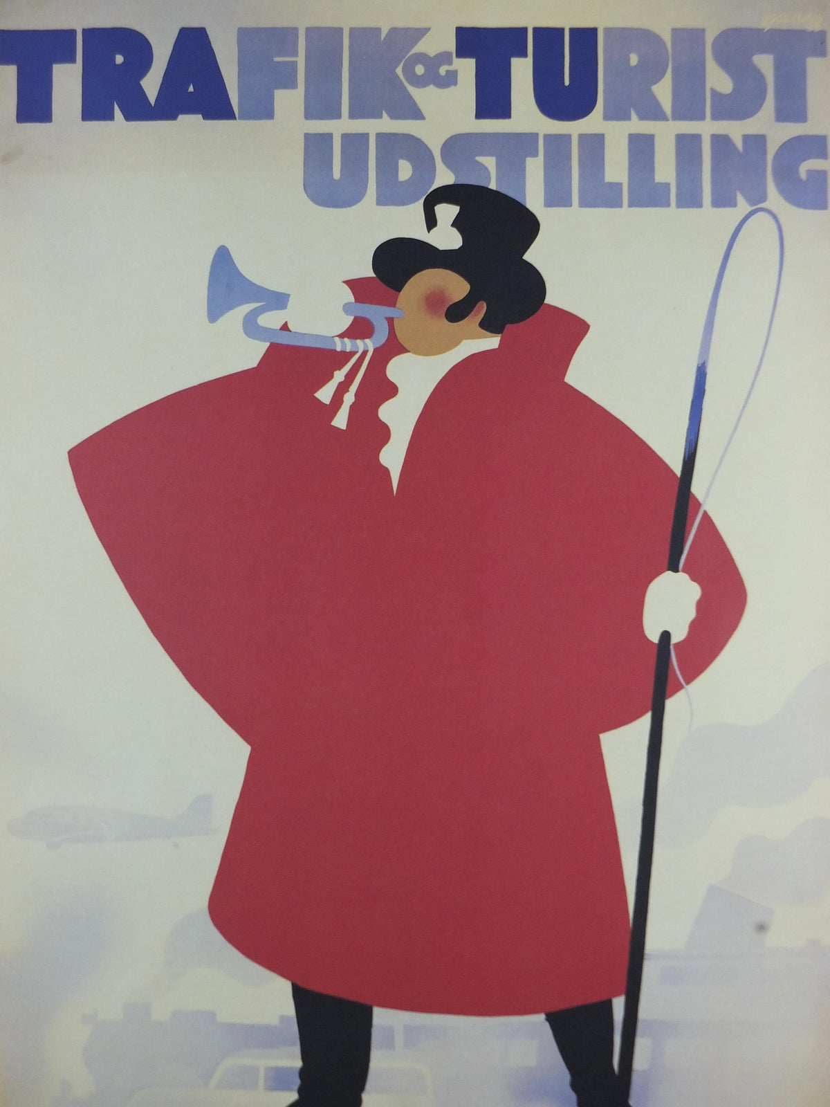 1995 Thor Bogelund Poster, Red-coated Bugler, Travel, Trafik og Turist Unstilling Forum 1938, gallery exhibition wall art decor
