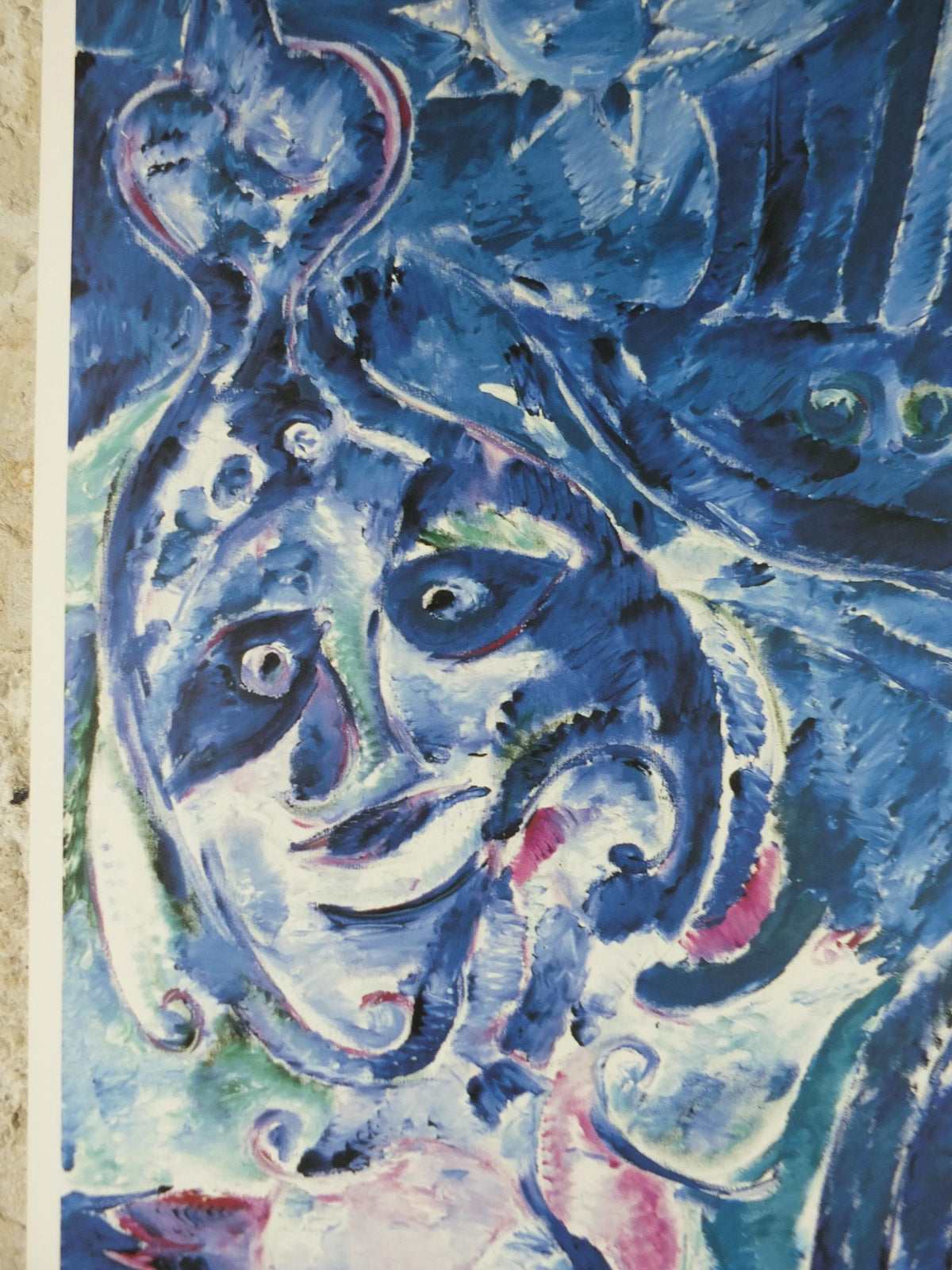 1973 Carl-Henning Pedersen Poster, Gods of the Sea, Havets Guder, Louisiana, COBRA movement, gallery exhibition, wall art decor